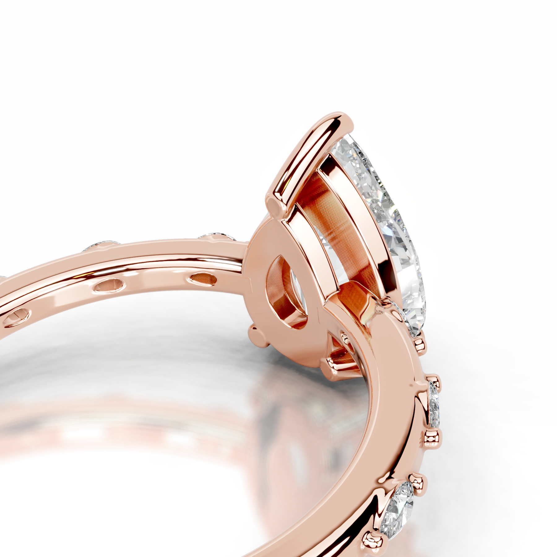 Nadya Lab Grown Diamond Ring   (2.2 Carat) -14K Rose Gold