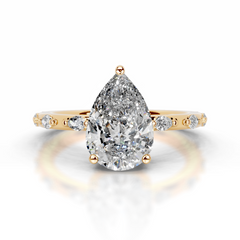 Nadya Lab Grown Diamond Ring (2.2 Carat) -18K Yellow Gold