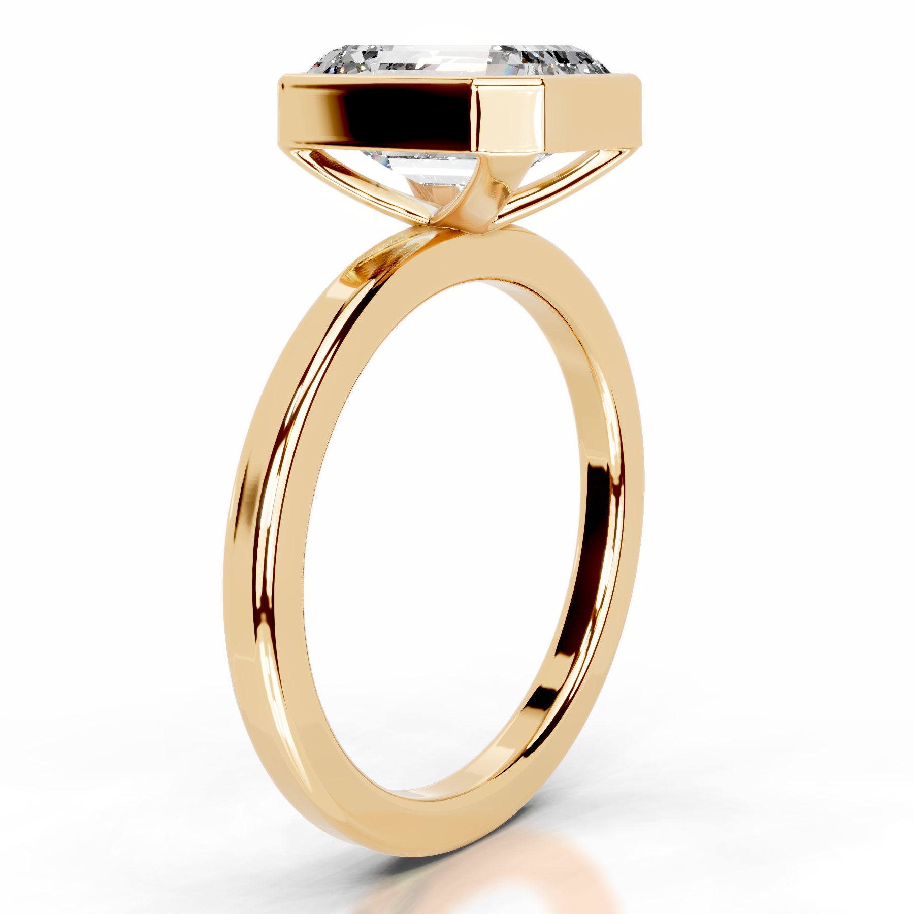 Dima Diamond Engagement Ring   (2 Carat) -18K Yellow Gold