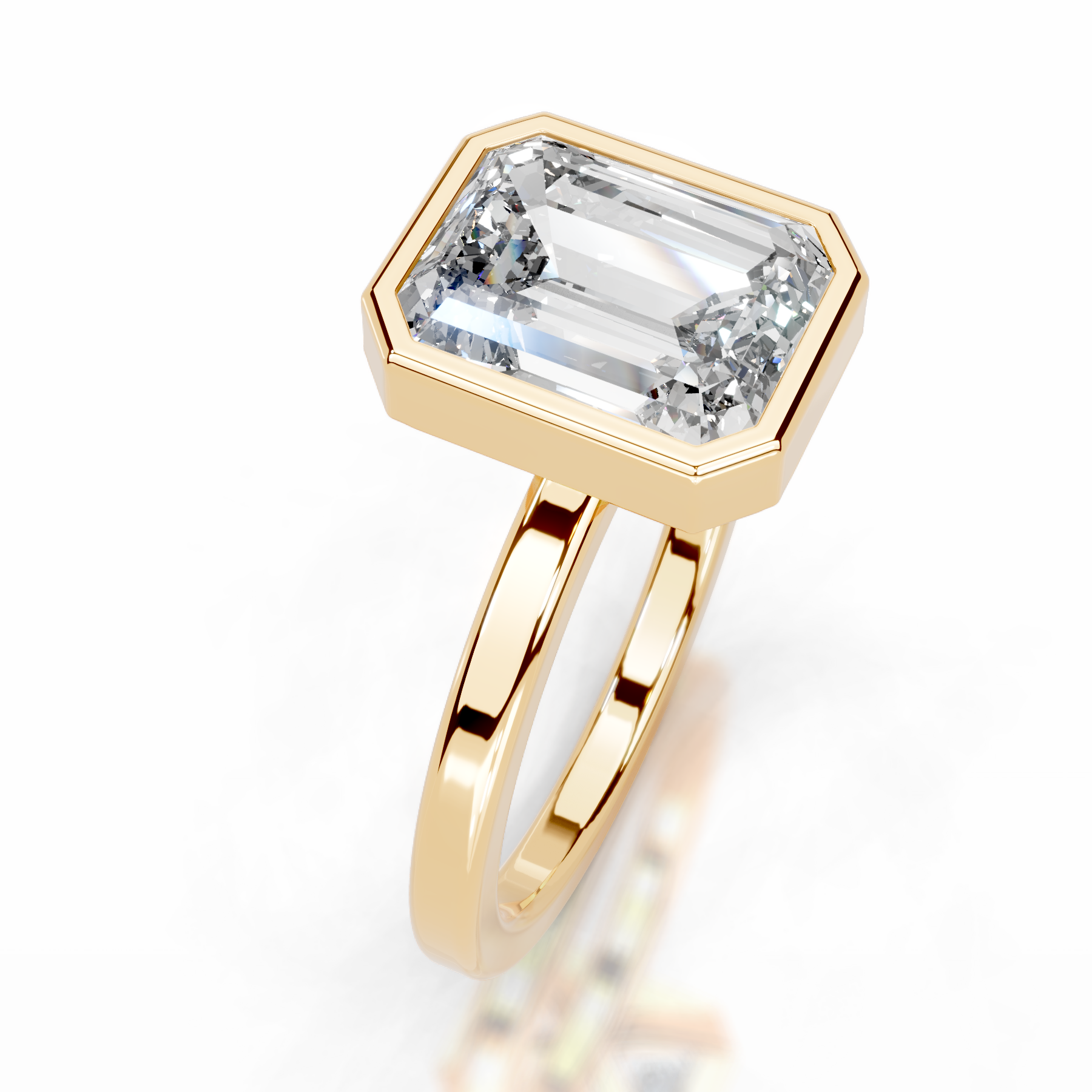 Dima Lab Grown Diamond Ring   (2 Carat) -18K Yellow Gold