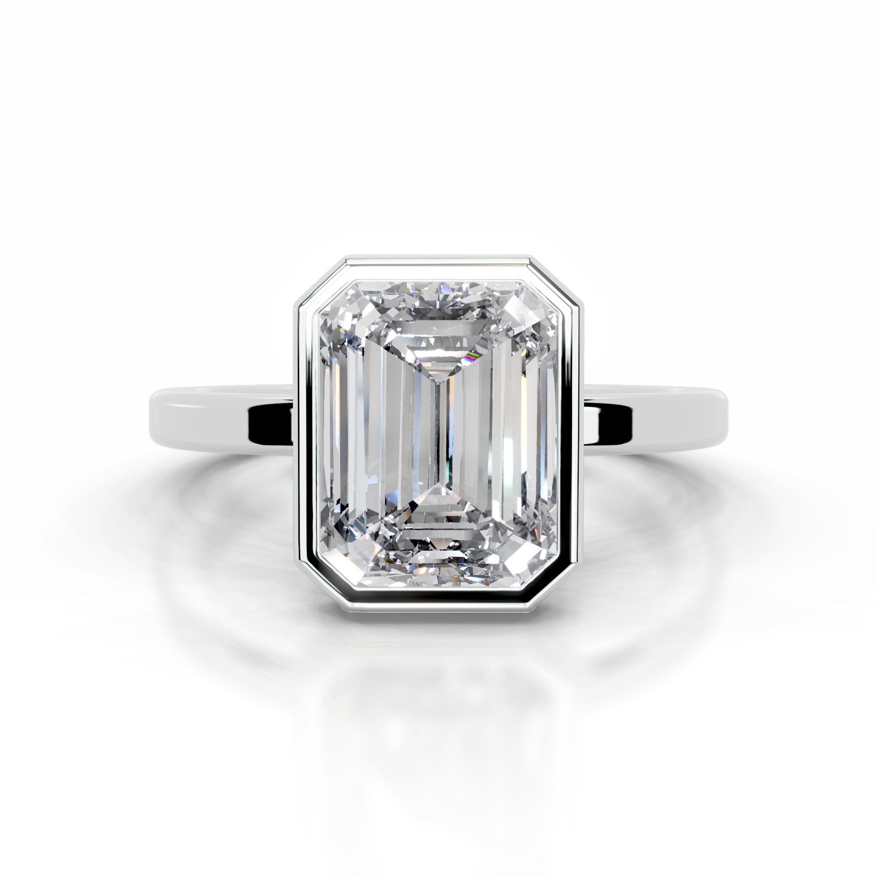 Dima Diamond Engagement Ring   (2 Carat) -14K White Gold