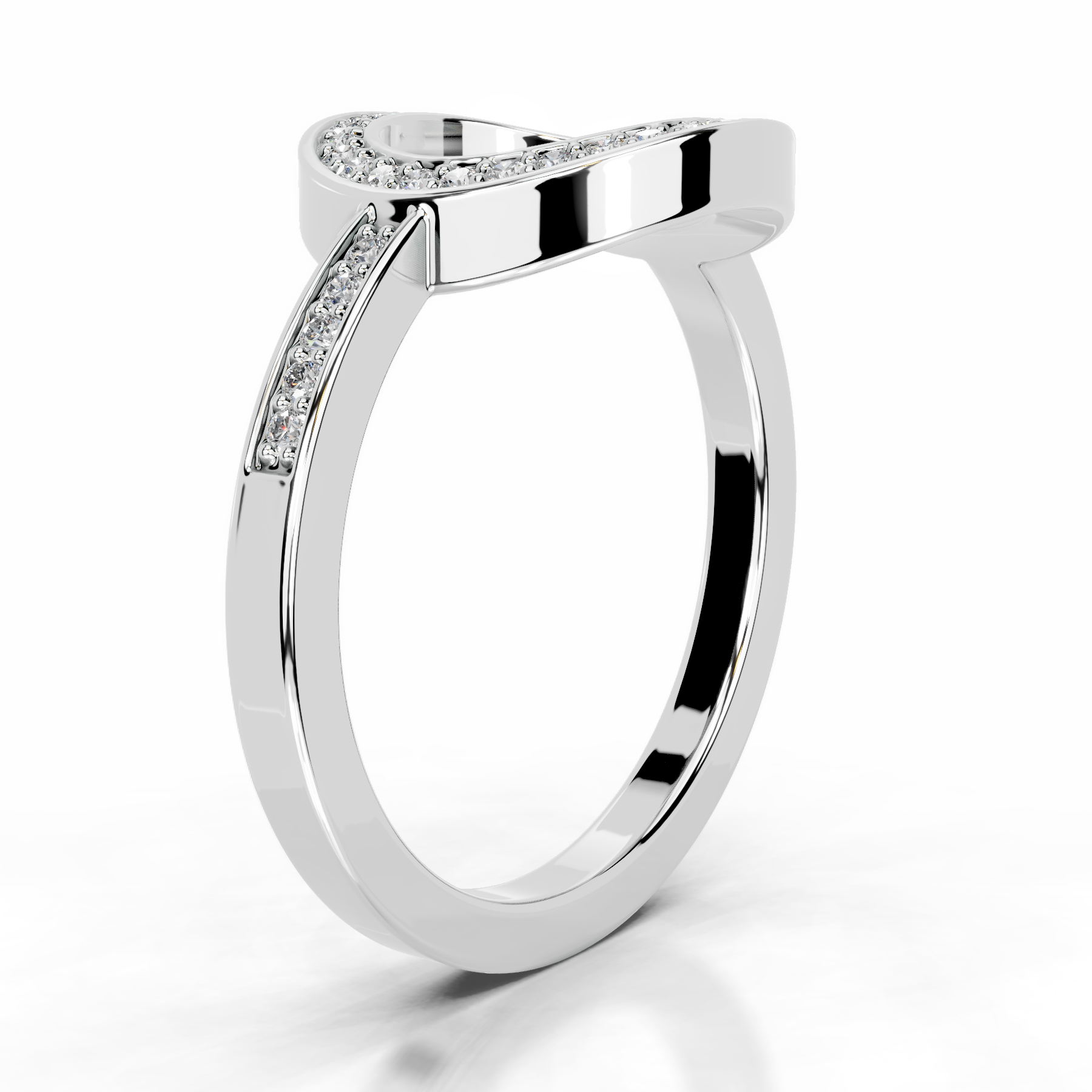 Inessa Lab Grown Diamond Wedding Ring   (0.15 Carat) -18K White Gold