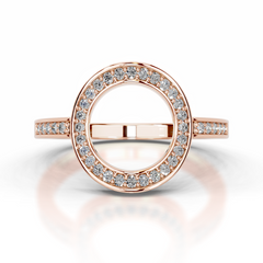 Inessa Diamond Wedding Ring (0.15 Carat) -14K Rose Gold