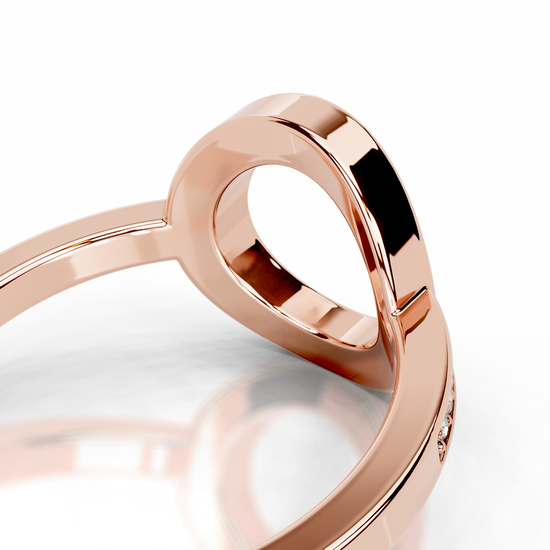 Inessa Lab Grown Diamond Wedding Ring   (0.15 Carat) -14K Rose Gold