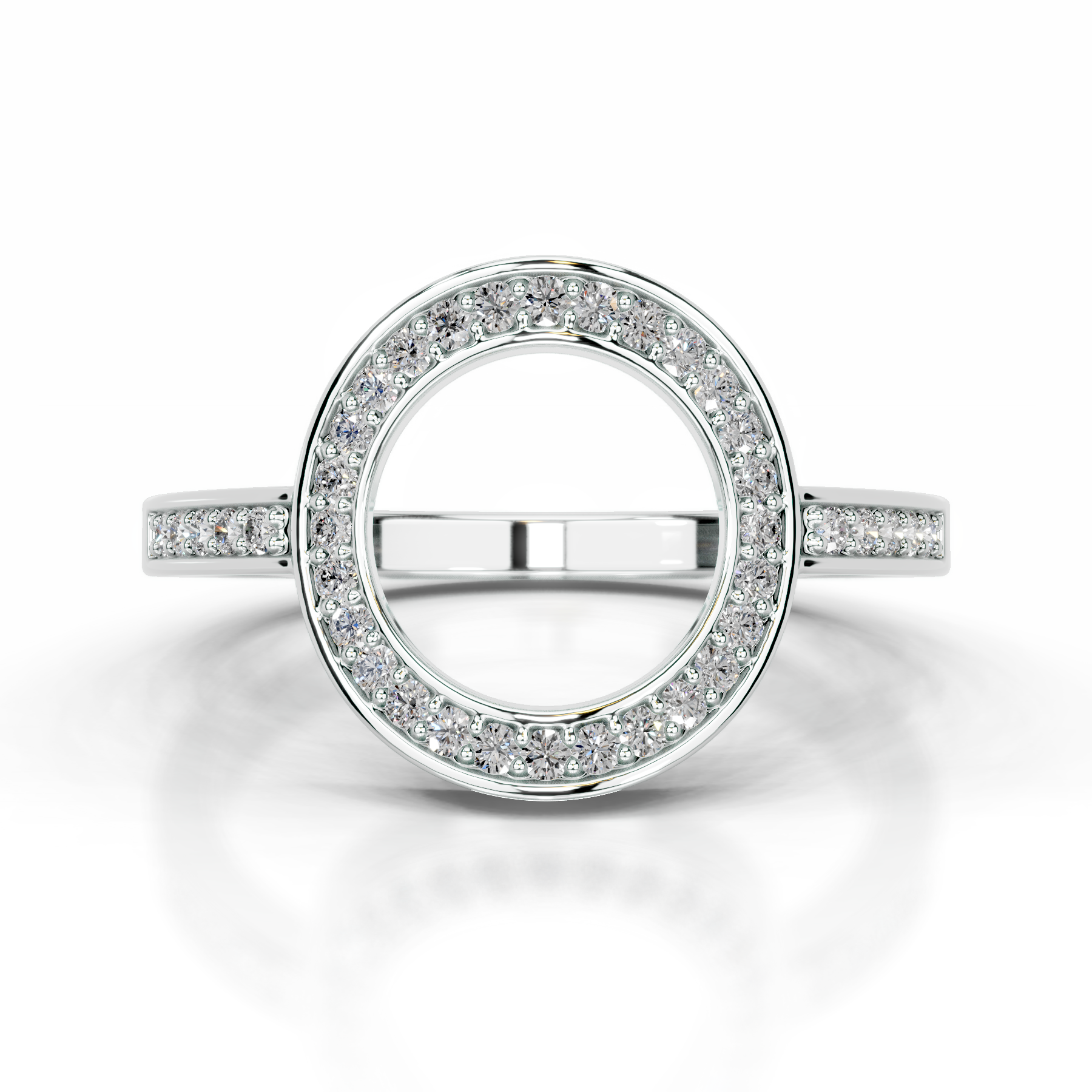 Inessa Diamond Wedding Ring   (0.15 Carat) -14K White Gold