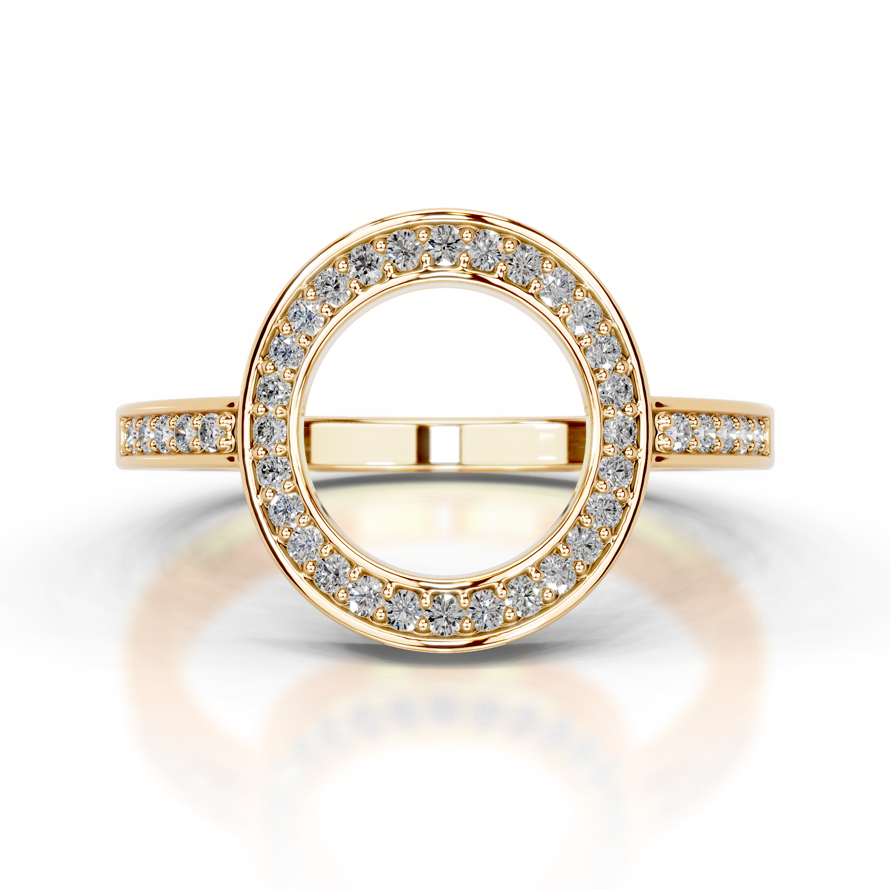 Inessa Diamond Wedding Ring   (0.15 Carat) -18K Yellow Gold