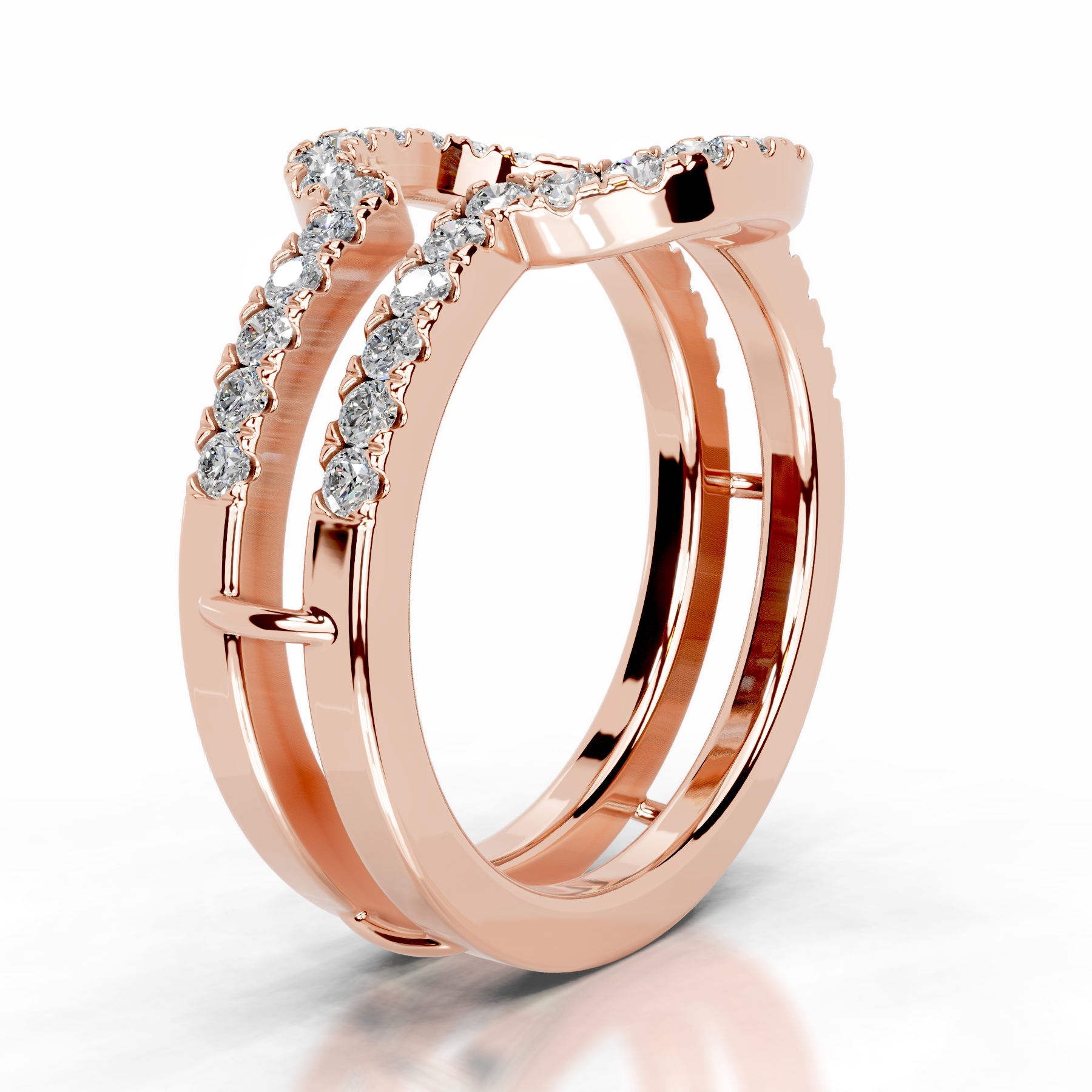 Yana Diamond Wedding Ring   (0.50 Carat) -14K Rose Gold