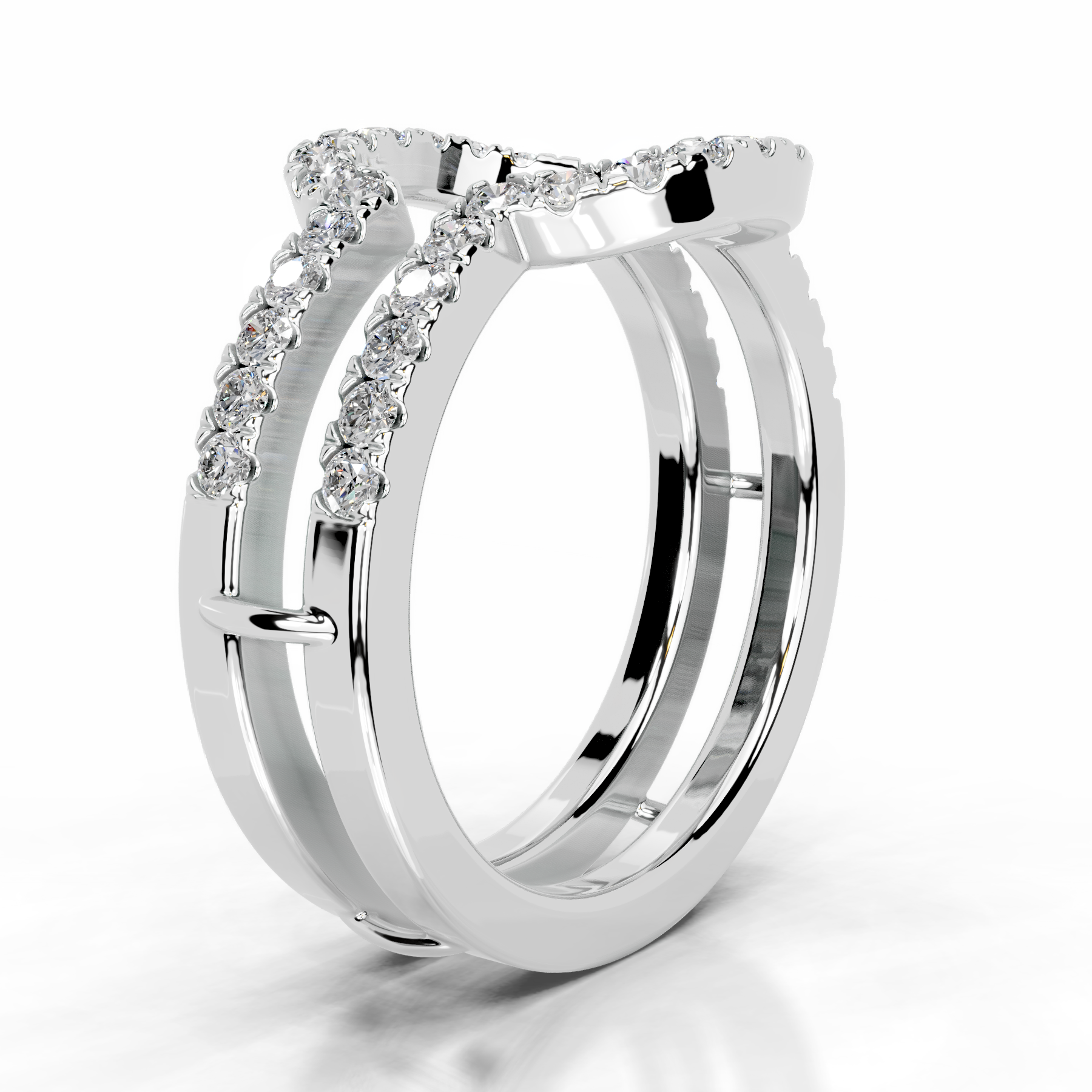Yana Diamond Wedding Ring   (0.50 Carat) -18K White Gold