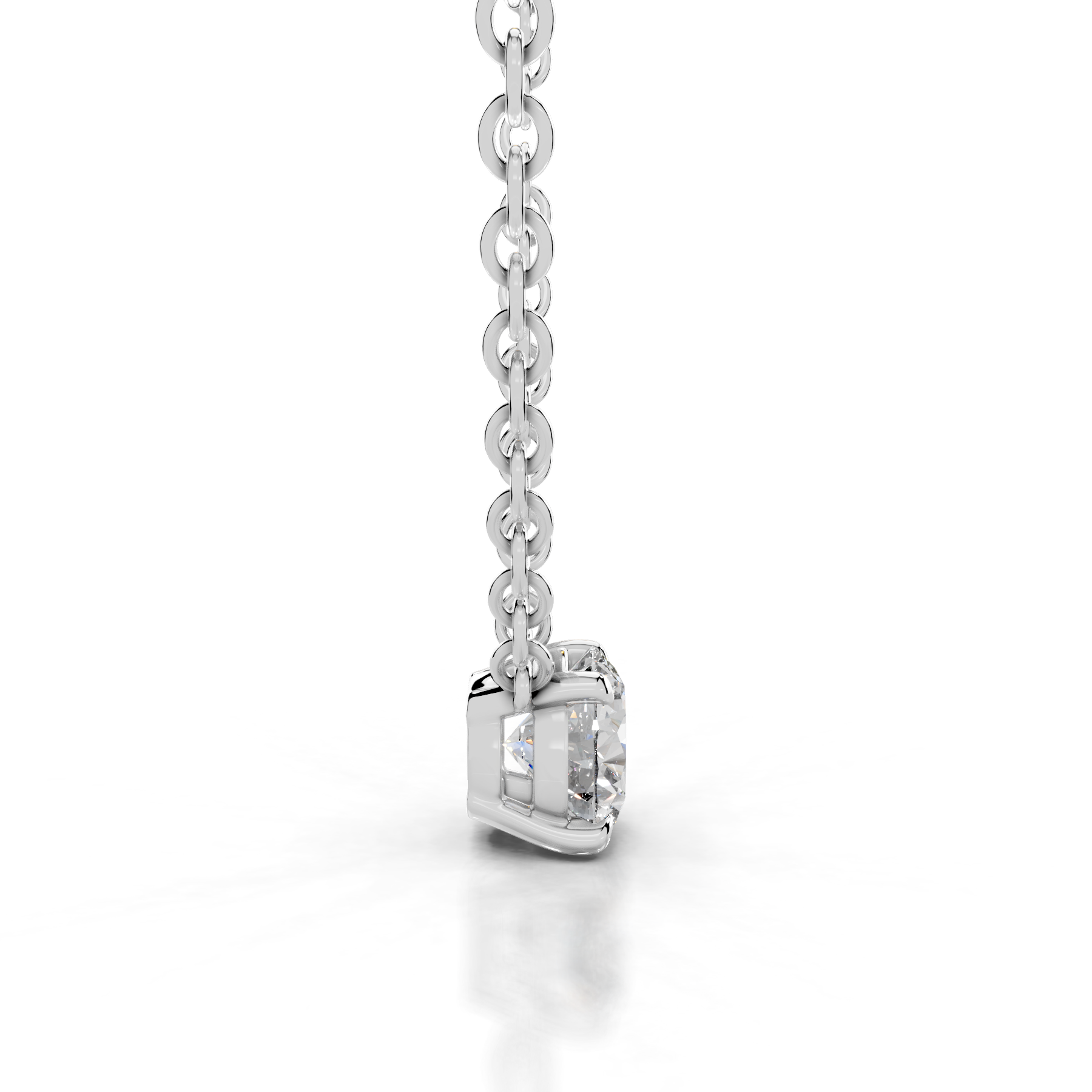 Mary Diamond Pendant   (2 Carat) -14K White Gold