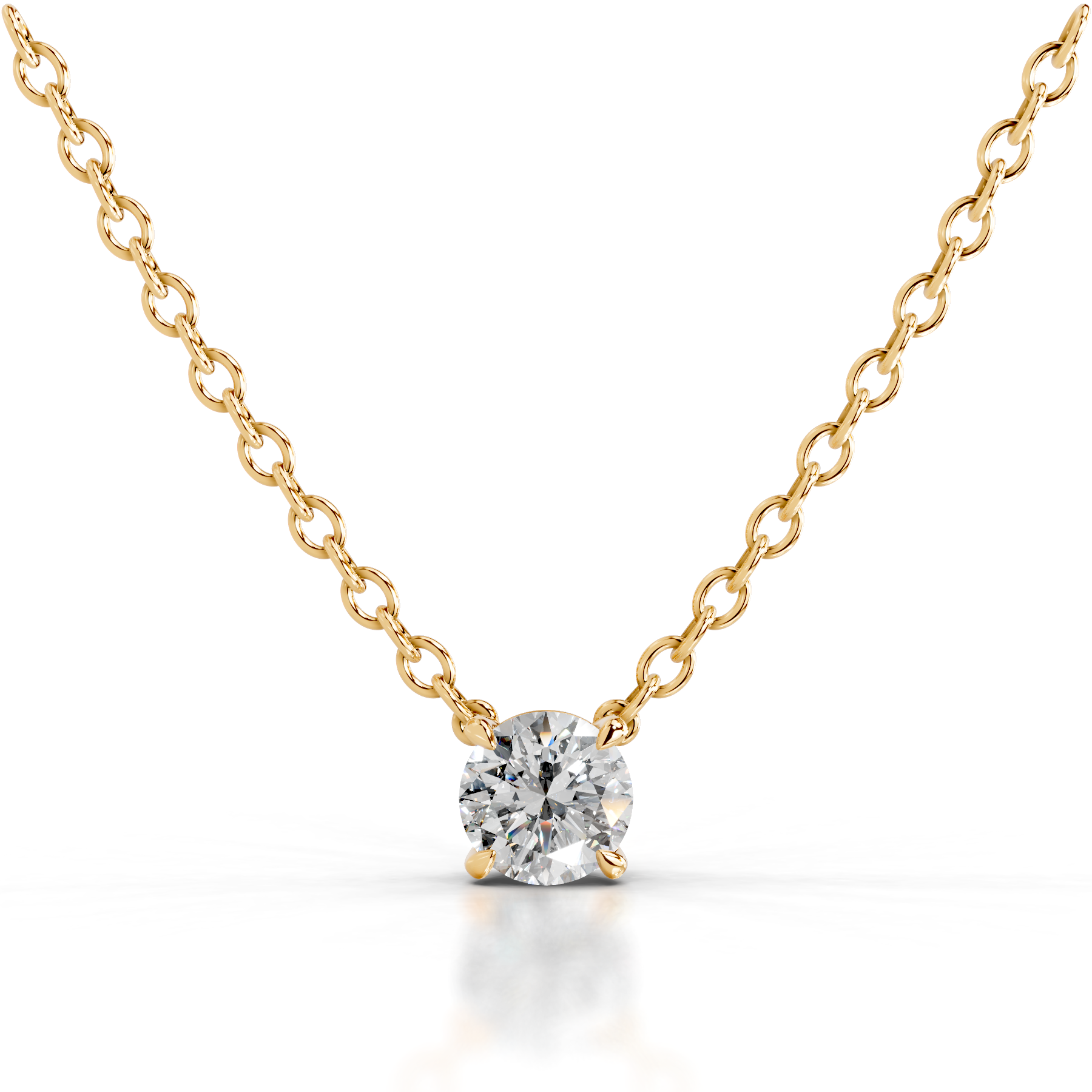 Mary Lab Grown Diamond Pendant   (2 Carat) -18K Yellow Gold