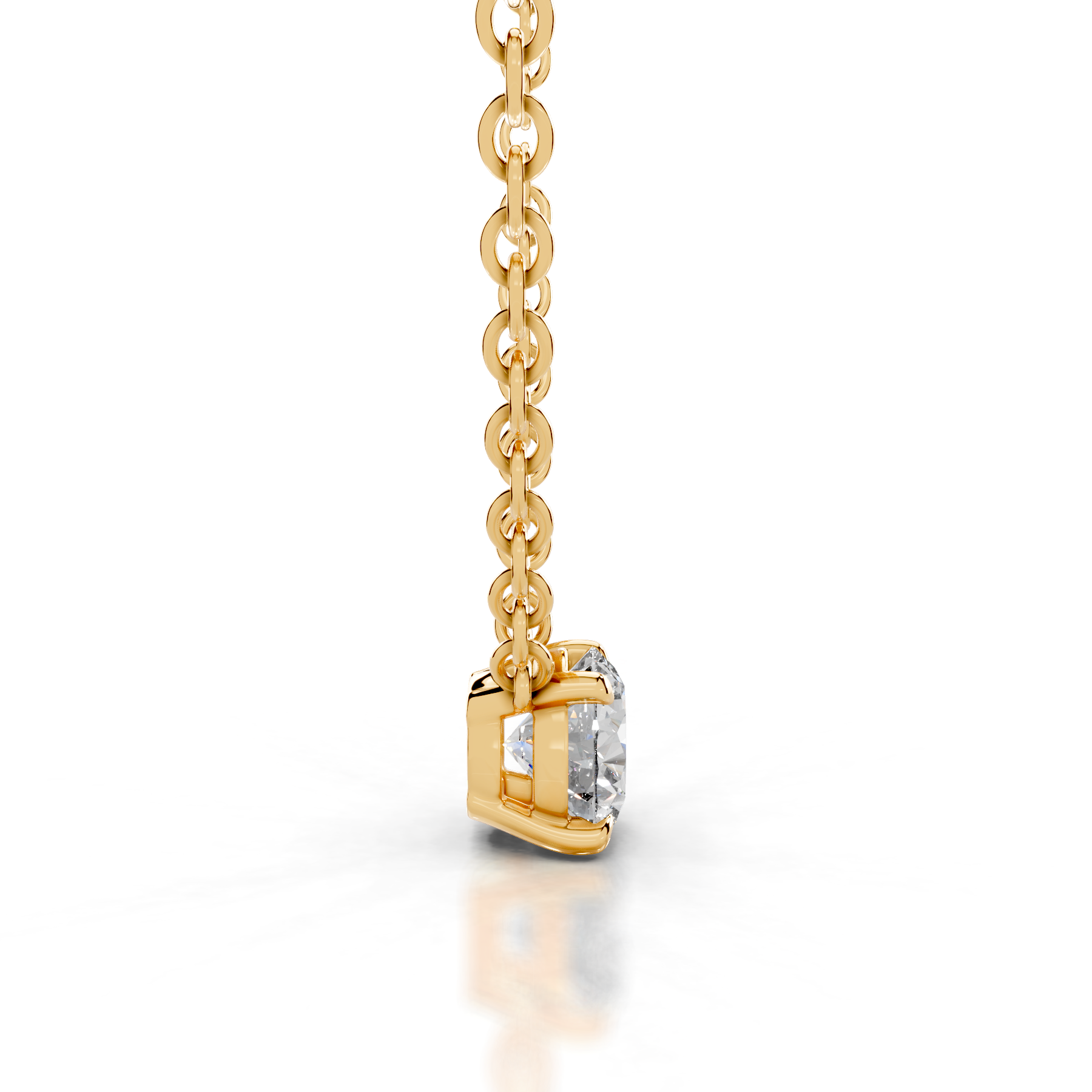 Mary Lab Grown Diamond Pendant   (2 Carat) -18K Yellow Gold (RTS)