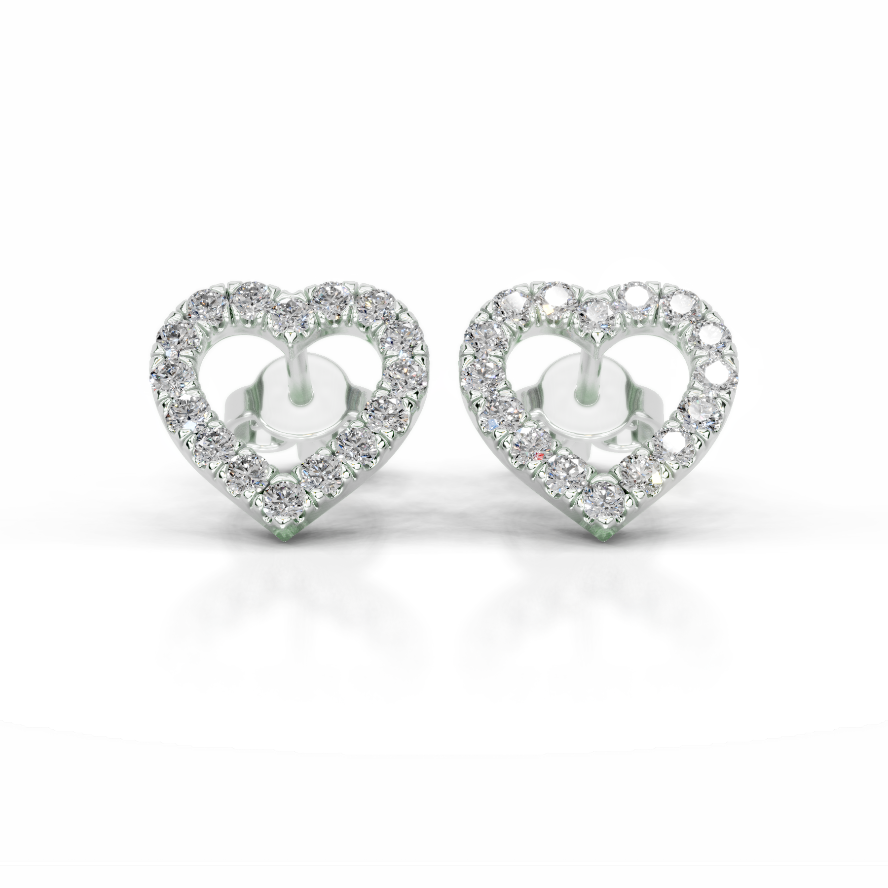Linda Diamond Studs Earrings   (0.40 Carat) -14K White Gold