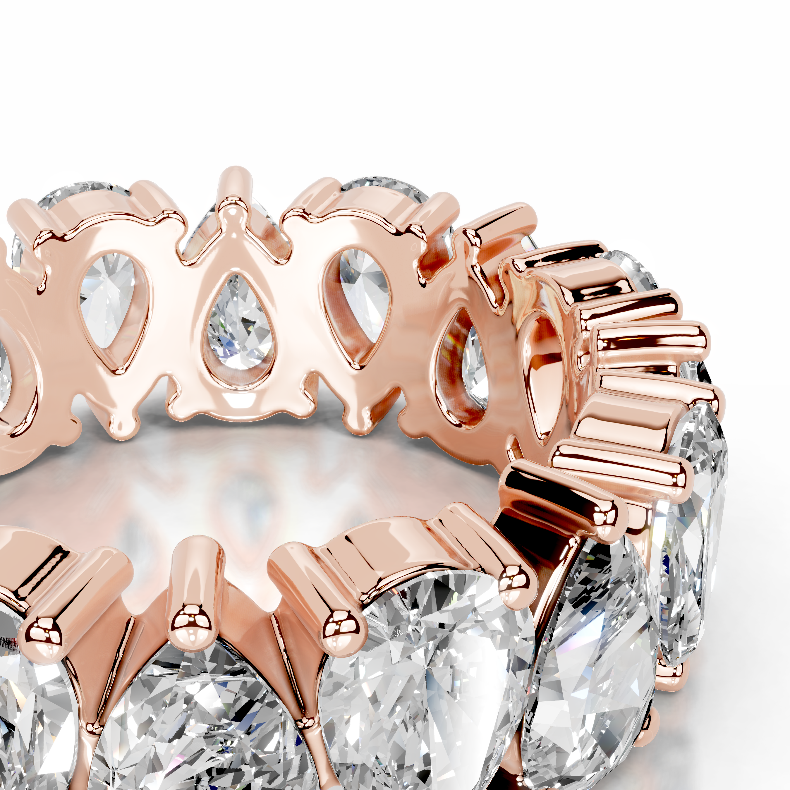 Sarah Lab Grown Diamond Wedding Ring   (6 Carat) -14K Rose Gold