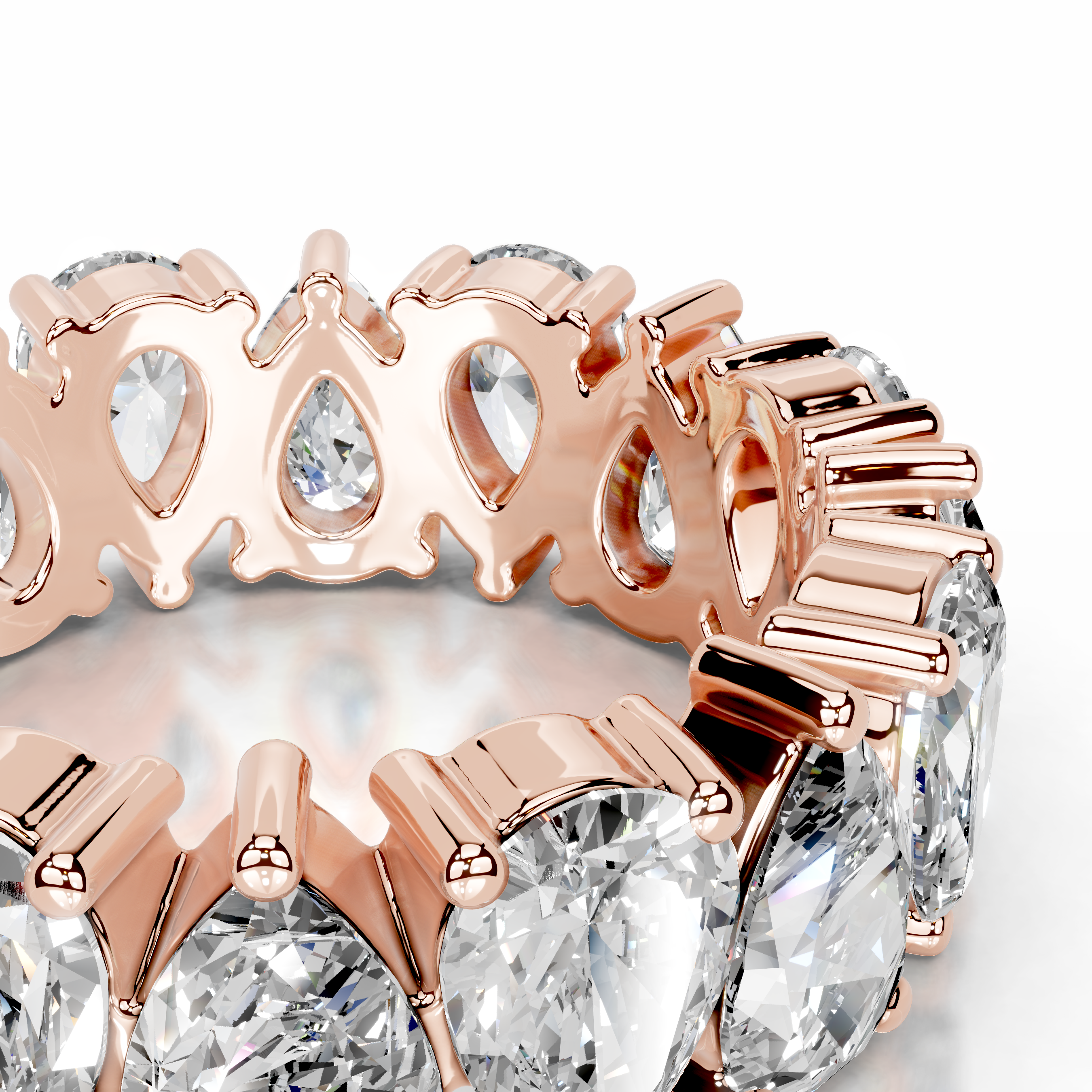 Sarah Diamond Wedding Ring   (6 Carat) -14K Rose Gold