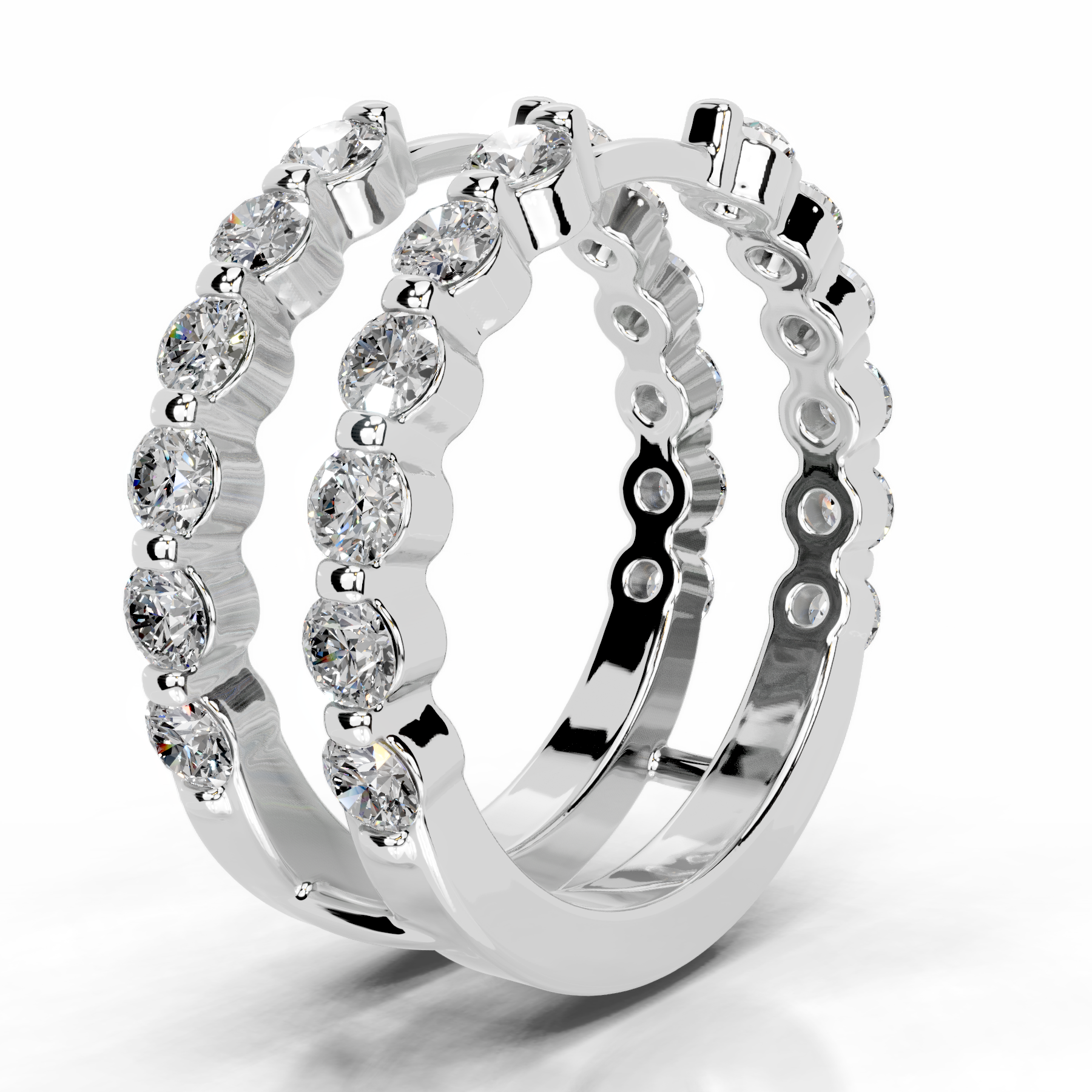 Ashley Diamond Wedding Ring   (1.25 Carat) -14K White Gold