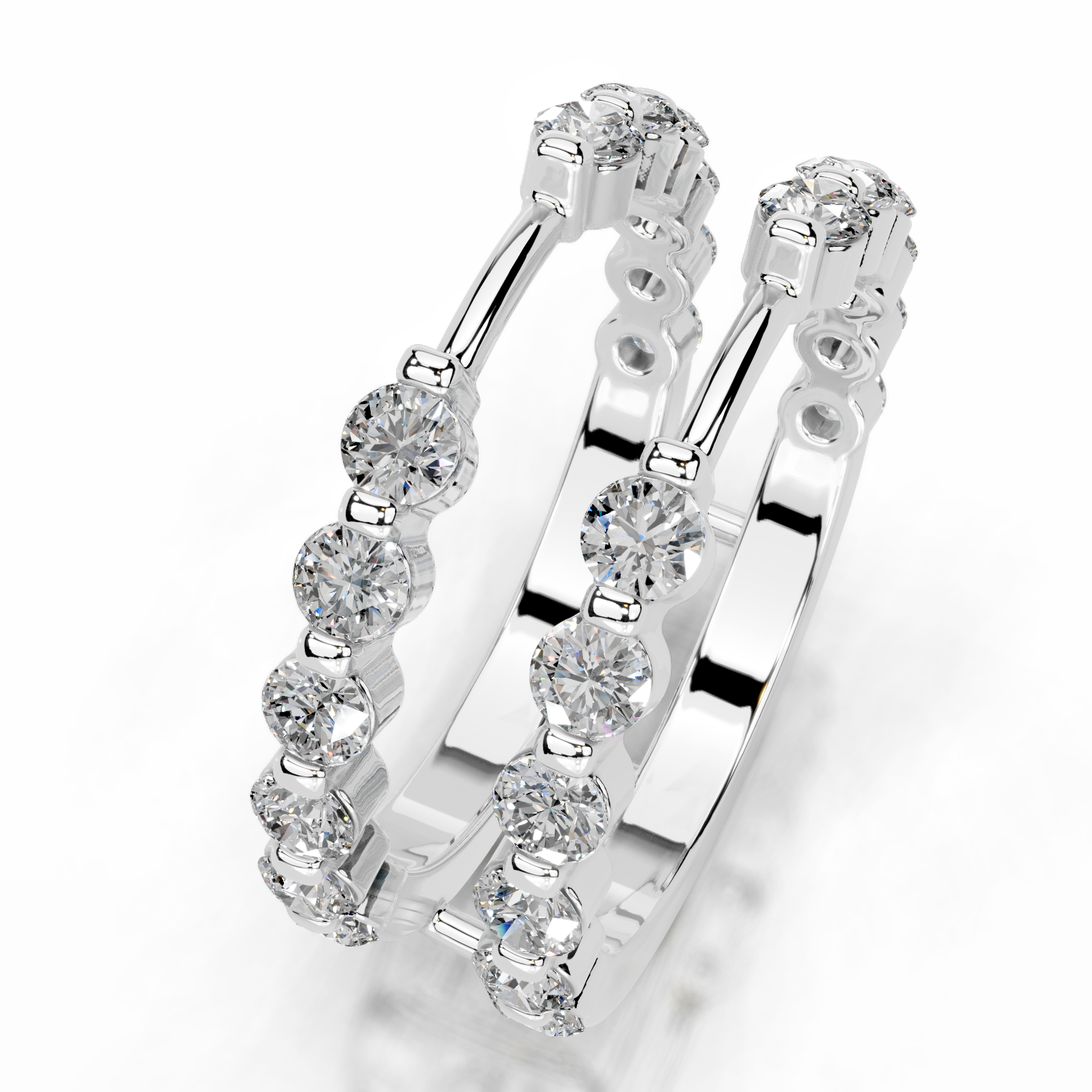 Ashley Diamond Wedding Ring   (1.25 Carat) -18K White Gold