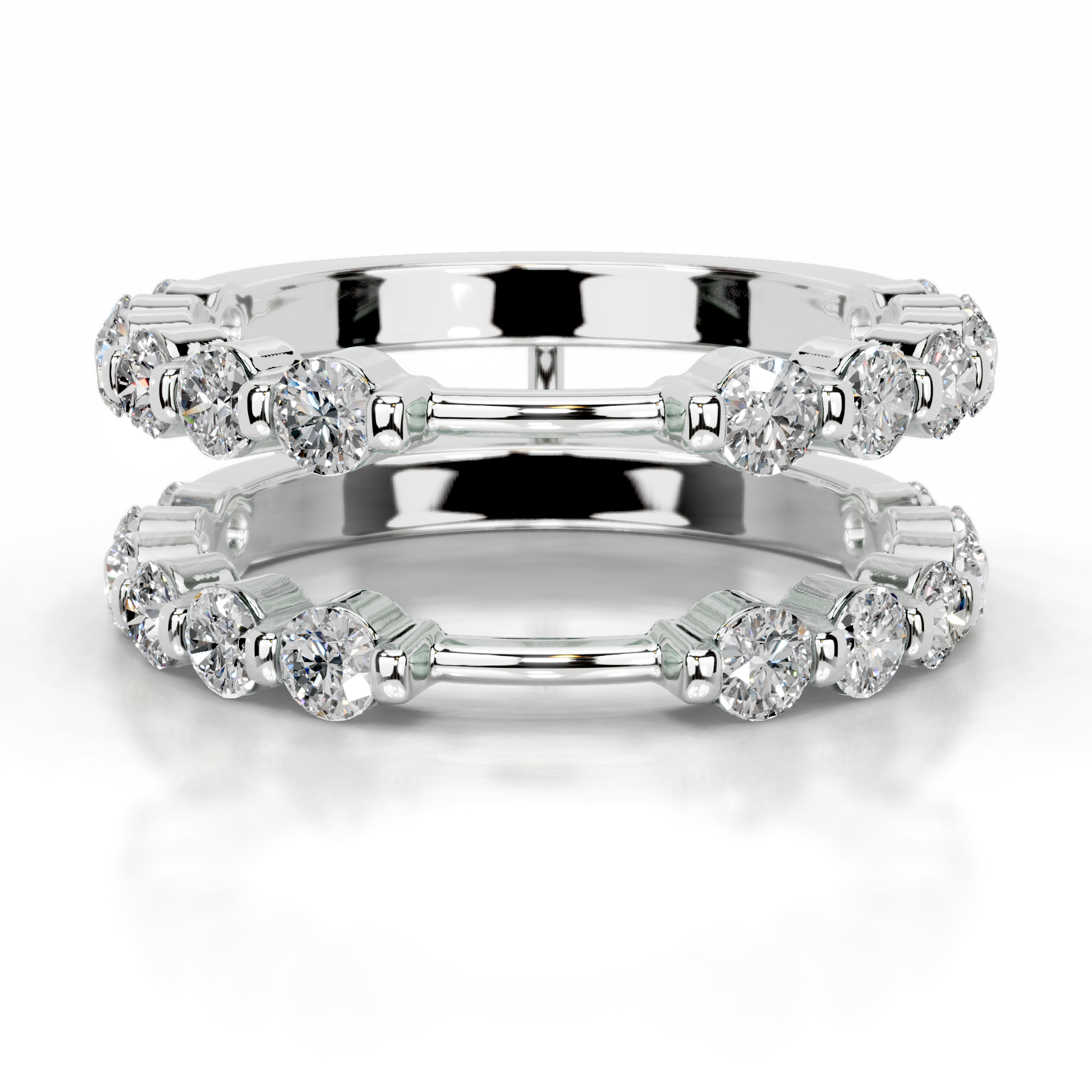 Ashley Diamond Wedding Ring   (1.25 Carat) -18K White Gold