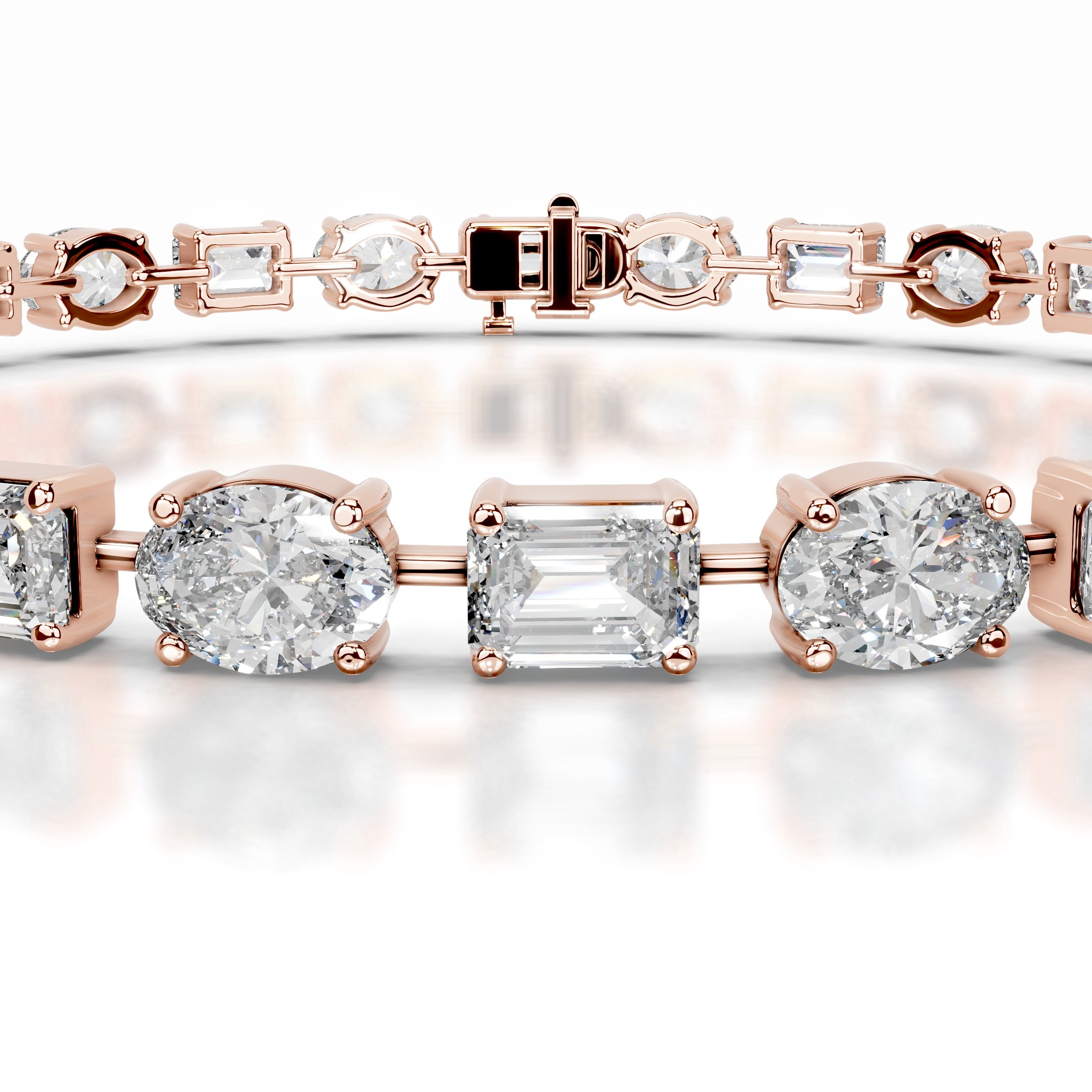 Sharon Diamond Tennis Bracelet - 14K Rose Gold