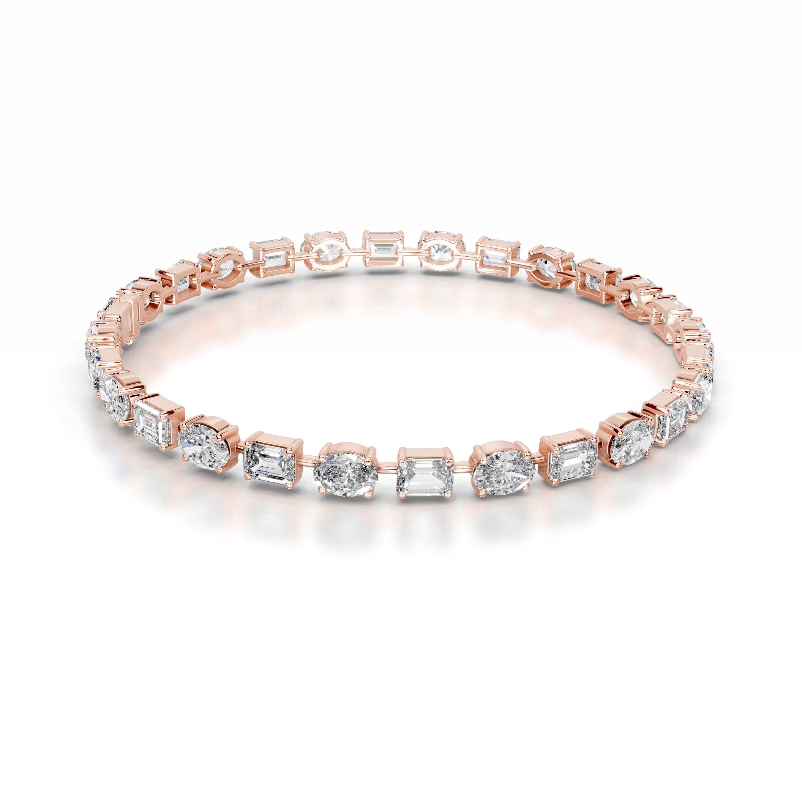 Sharon Diamond Tennis Bracelet - 14K Rose Gold