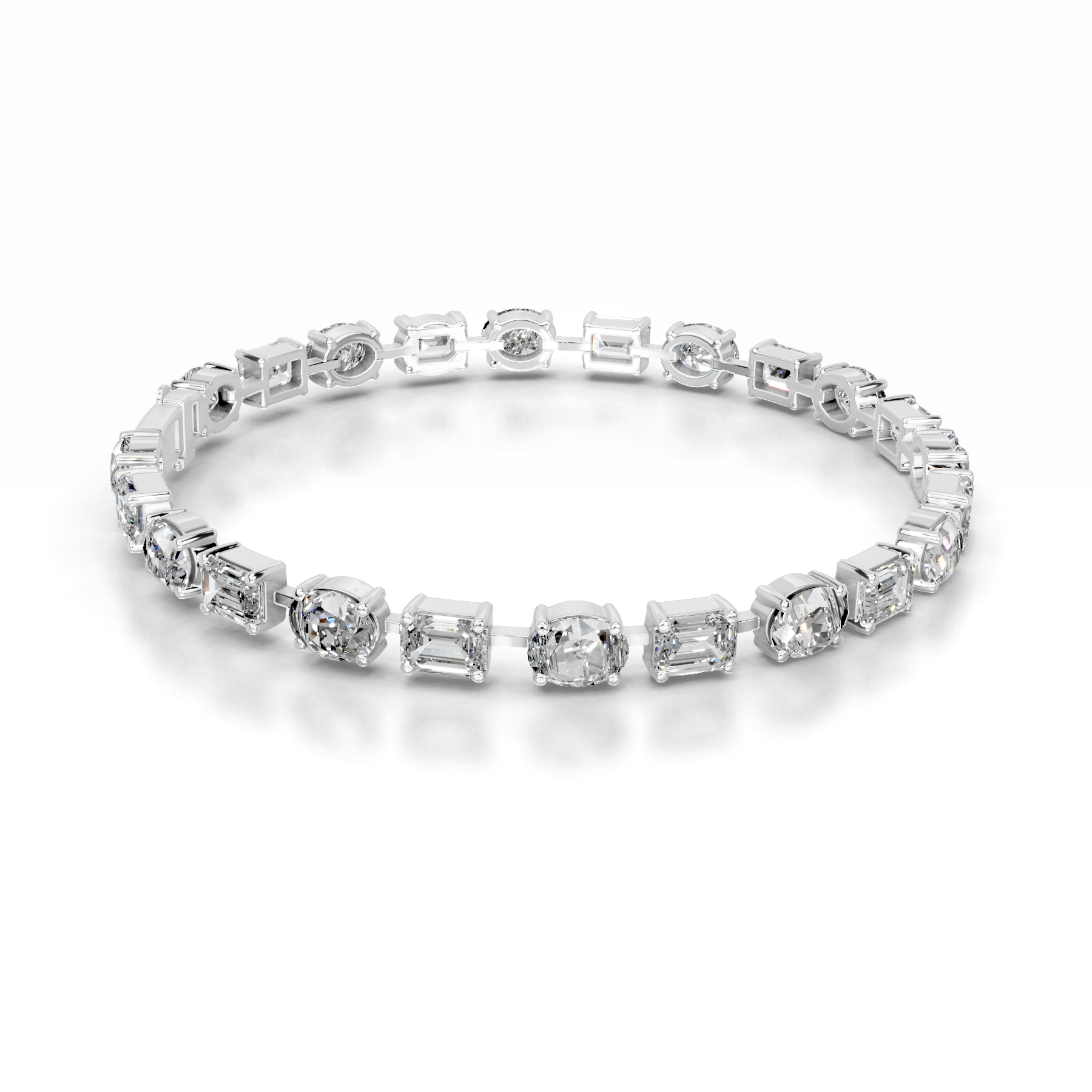 Sharon Lab Grown Diamond Tennis Bracelet   (10 Carat) -14K White Gold