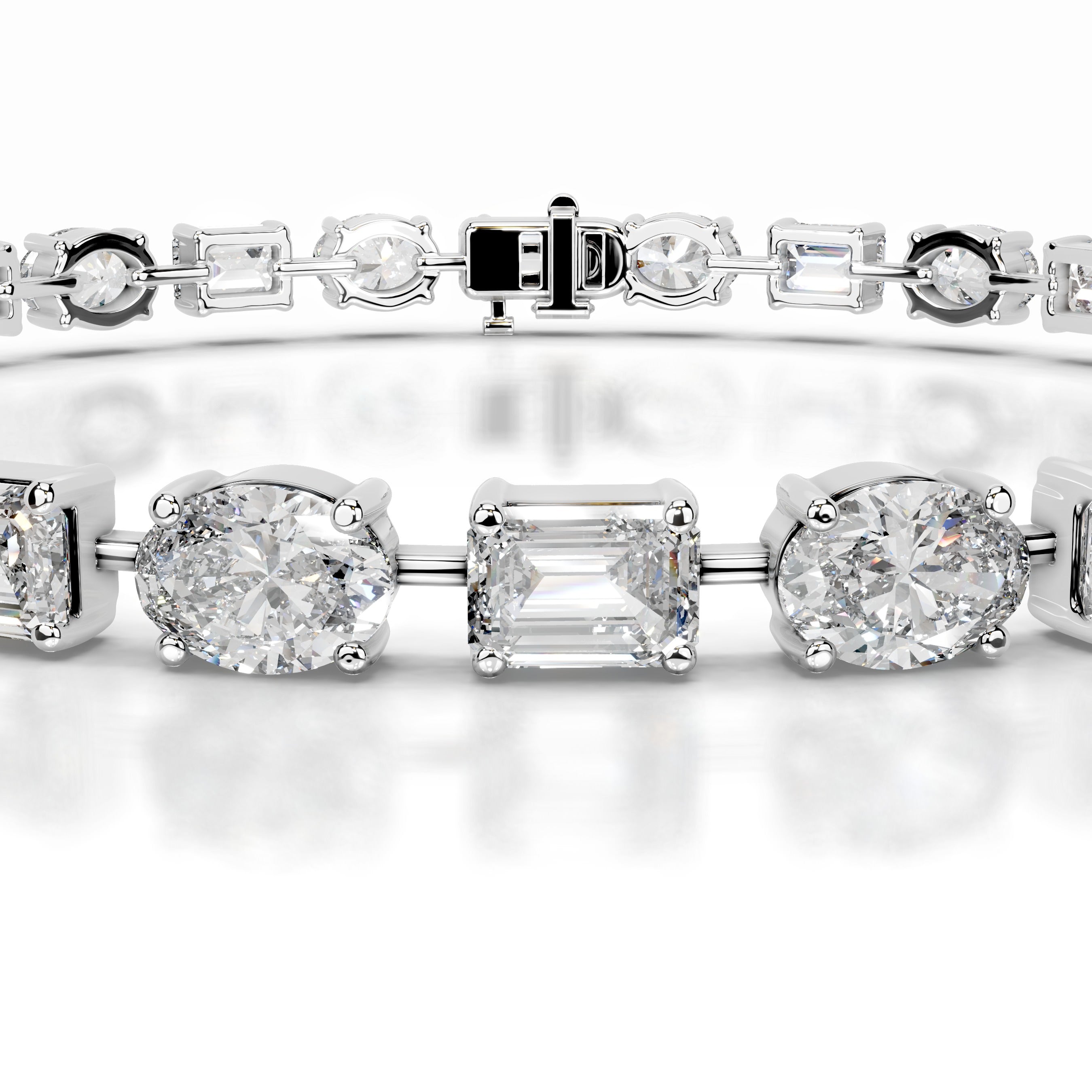 Sharon Diamond Tennis Bracelet - 14K White Gold