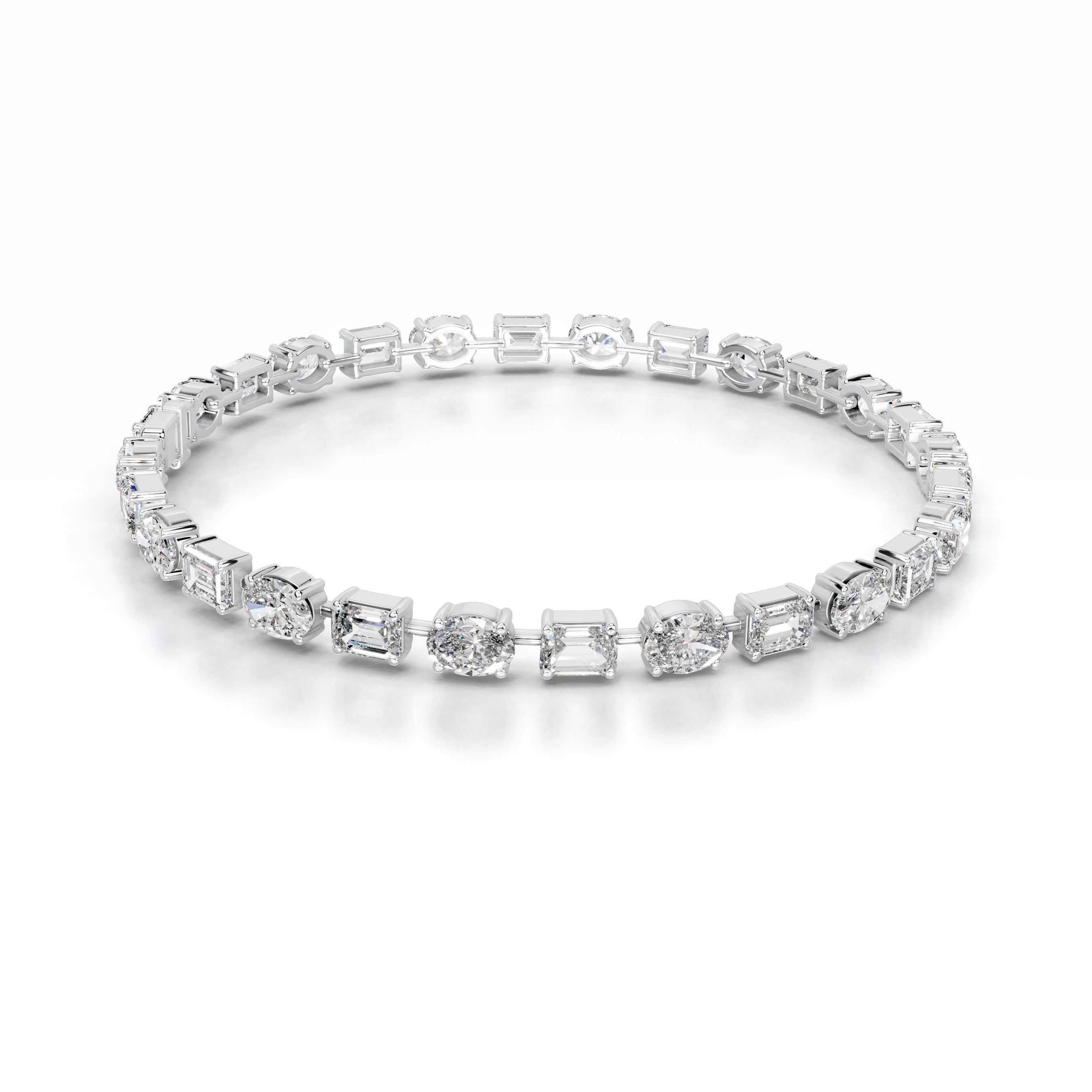 Sharon Diamond Tennis Bracelet - 14K White Gold