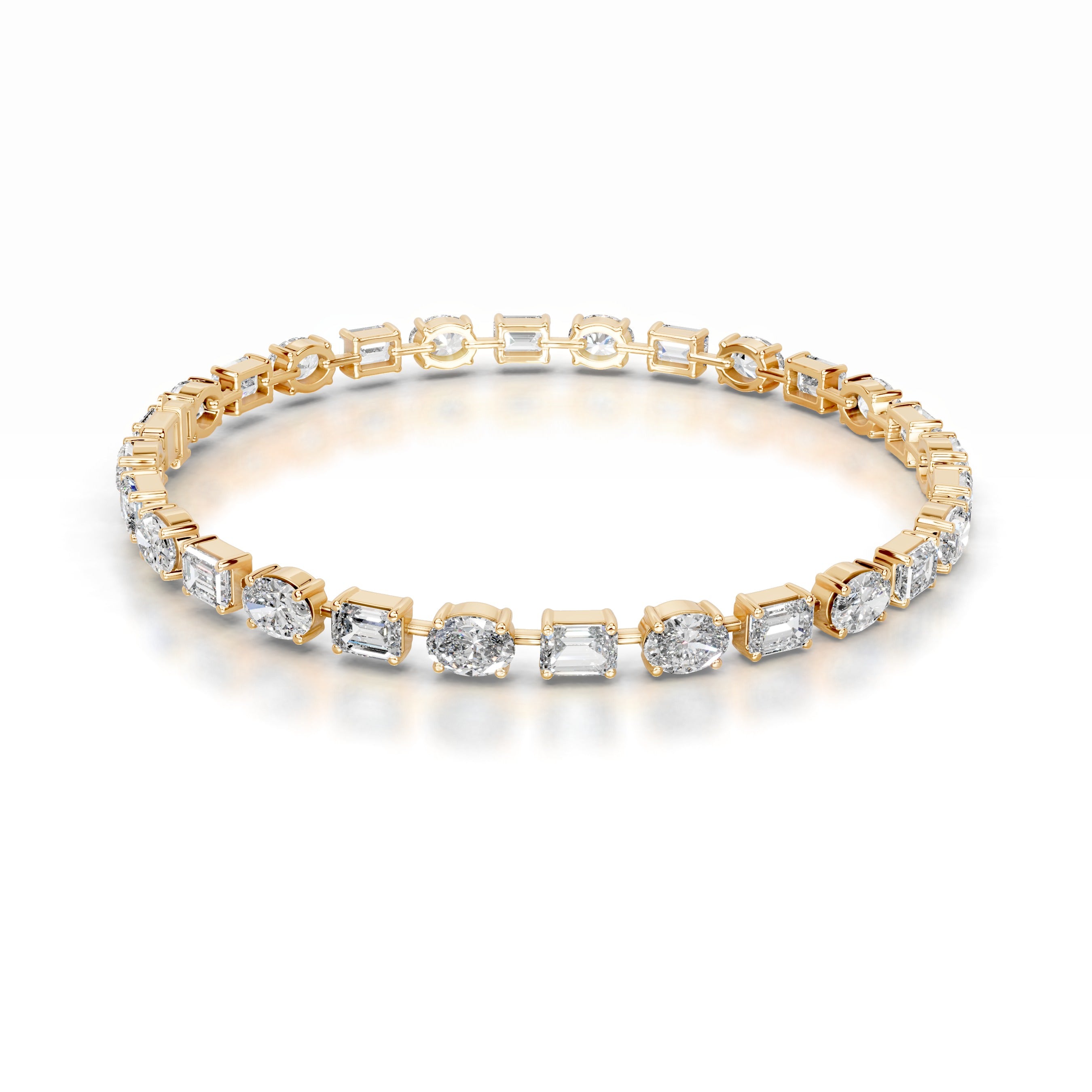 Sharon Diamond Tennis Bracelet - 18K Yellow Gold