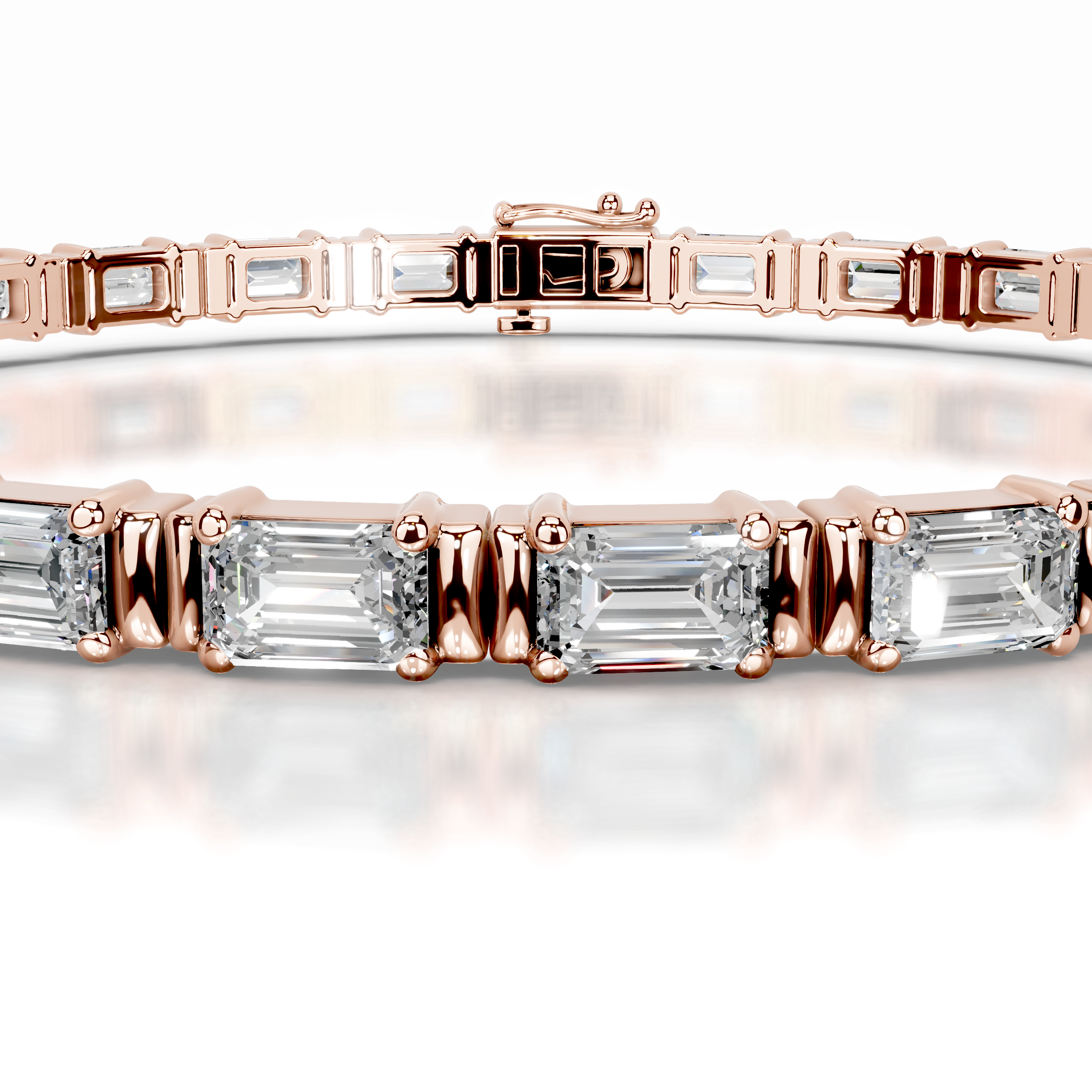 Severine Diamond Tennis Bracelet   (13 Carat) -14K Rose Gold