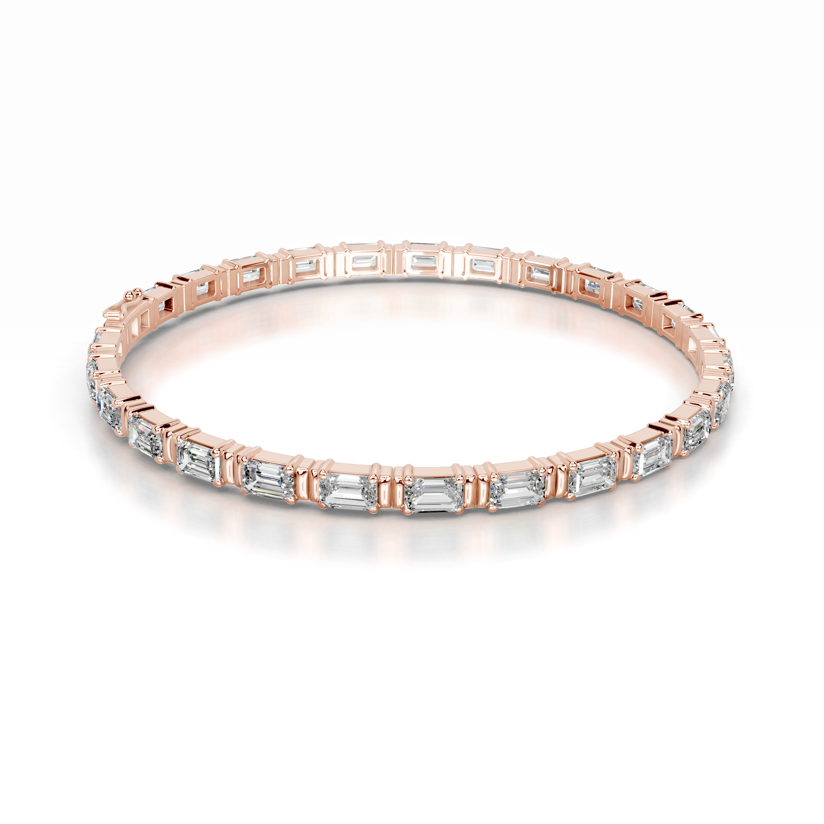 Severine Diamond Tennis Bracelet   (13 Carat) -14K Rose Gold