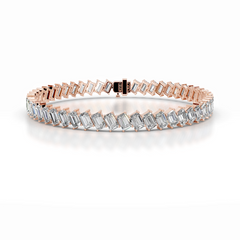 Amy Diamond Tennis Bracelet (15 Carat) -14K Rose Gold