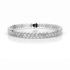 Amy Diamond Tennis Bracelet (15 Carat) -14K White Gold