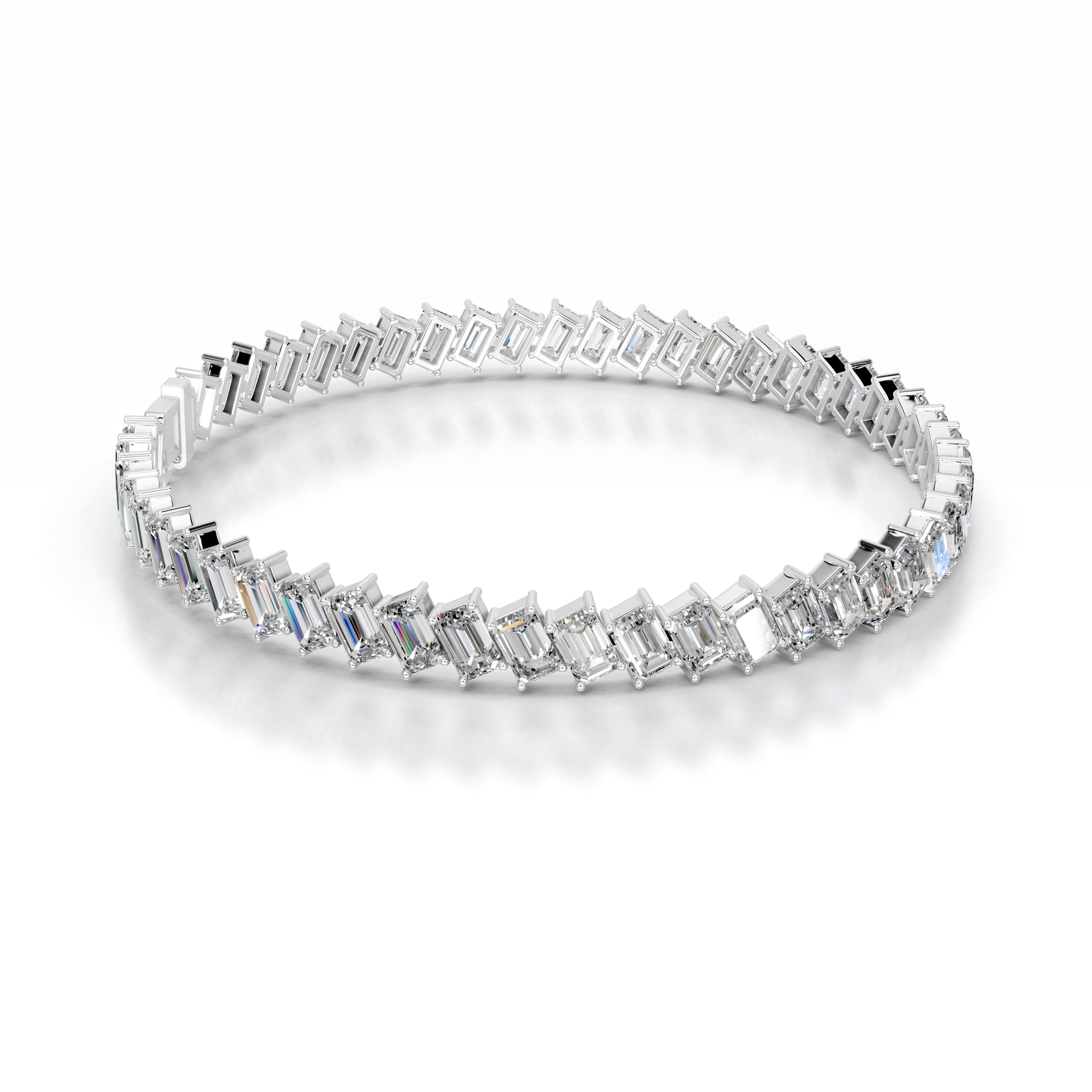 Amy Lab Grown Diamond Tennis Bracelet   (15 Carat) -14K White Gold