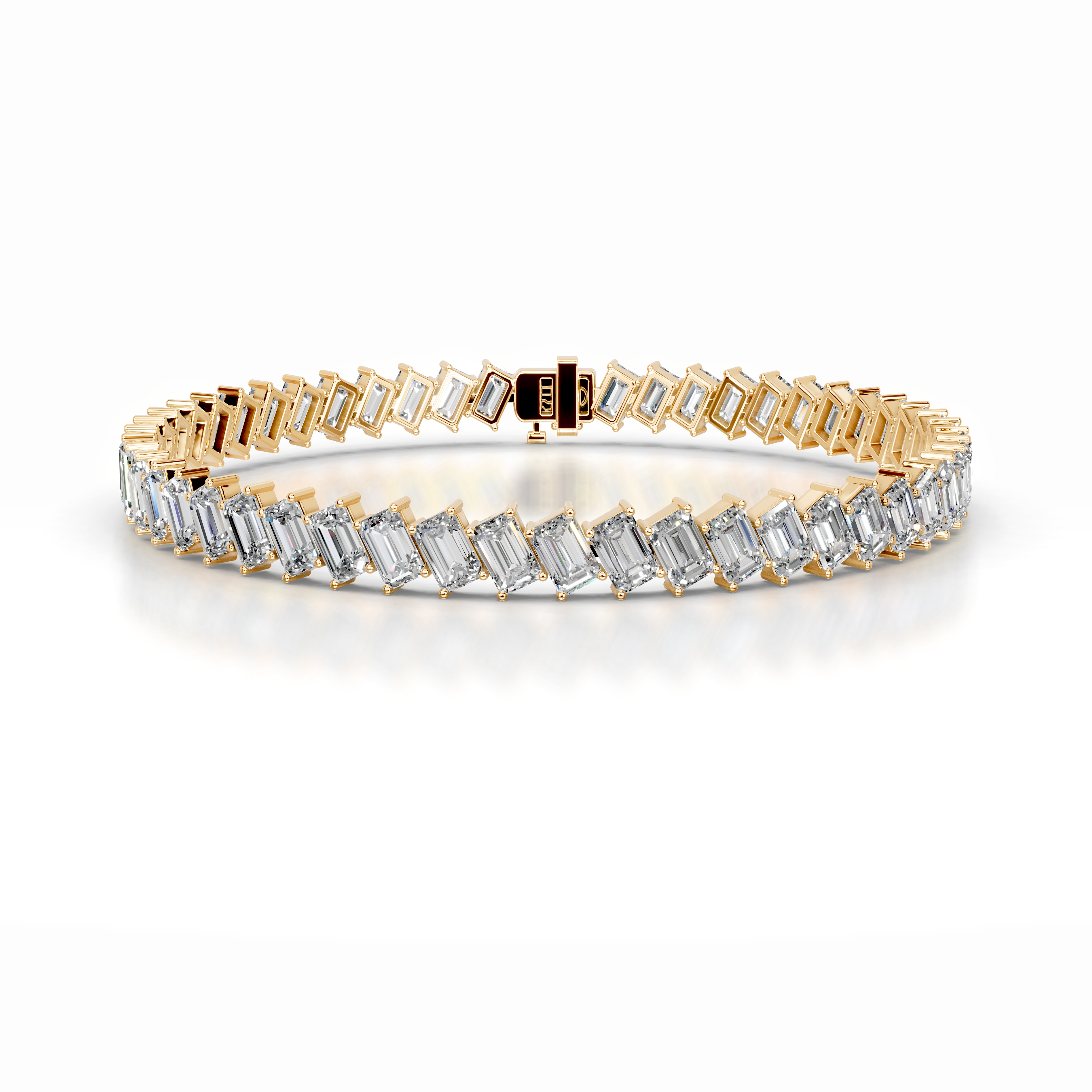 Amy Lab Grown Diamond Tennis Bracelet   (15 Carat) -18K Yellow Gold