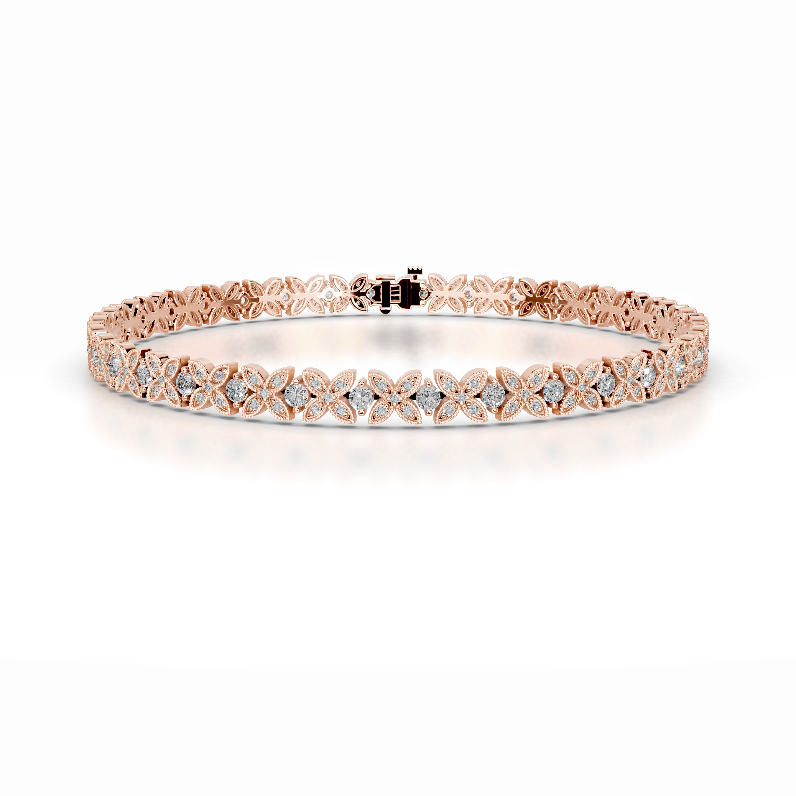 Kathleen Lab Grown Diamond Tennis Bracelet   (2.5 Carat) -14K Rose Gold