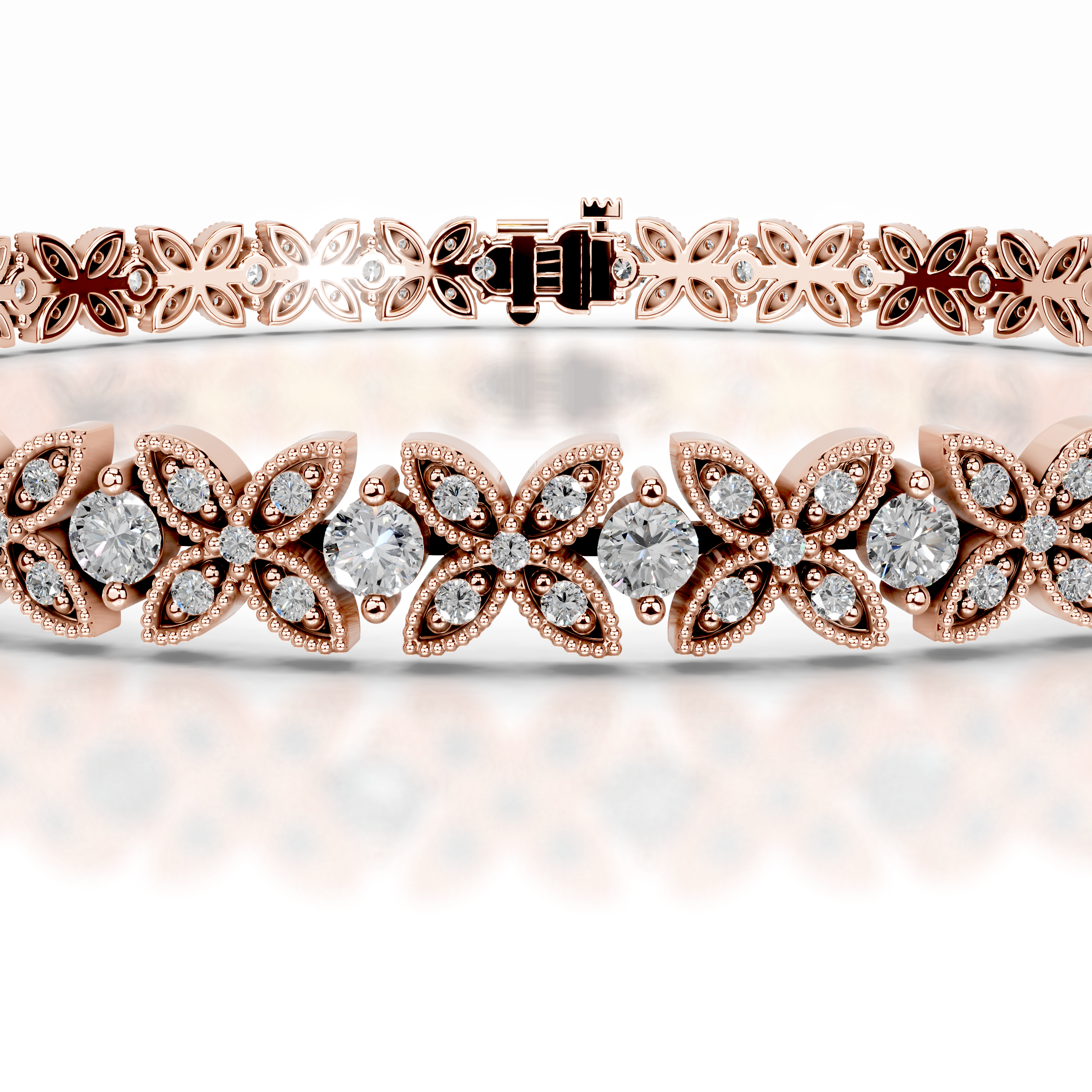 Kathleen Lab Grown Diamond Tennis Bracelet   (2.5 Carat) -14K Rose Gold