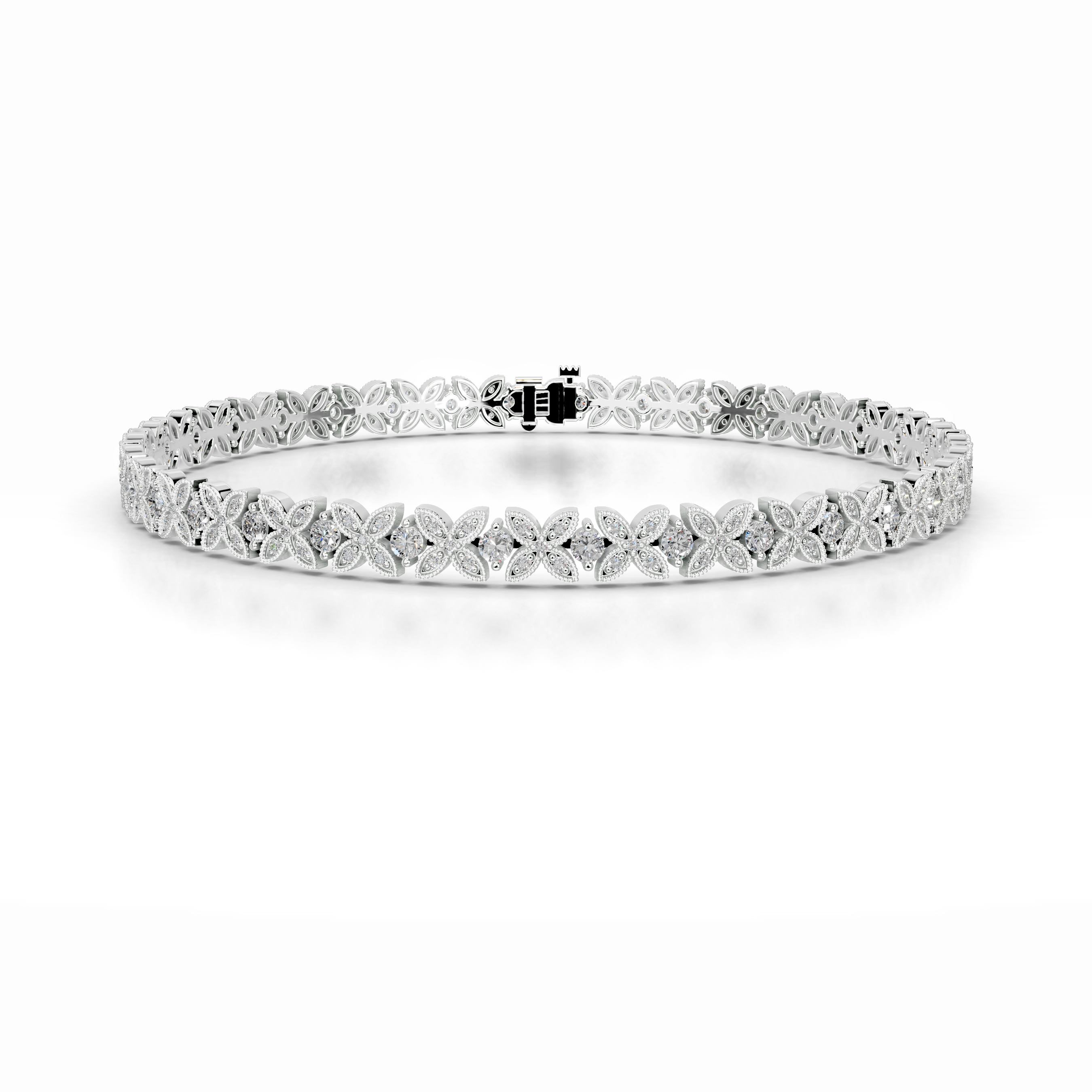 Kathleen Diamond Tennis Bracelet   (2.5 Carat) -18K White Gold