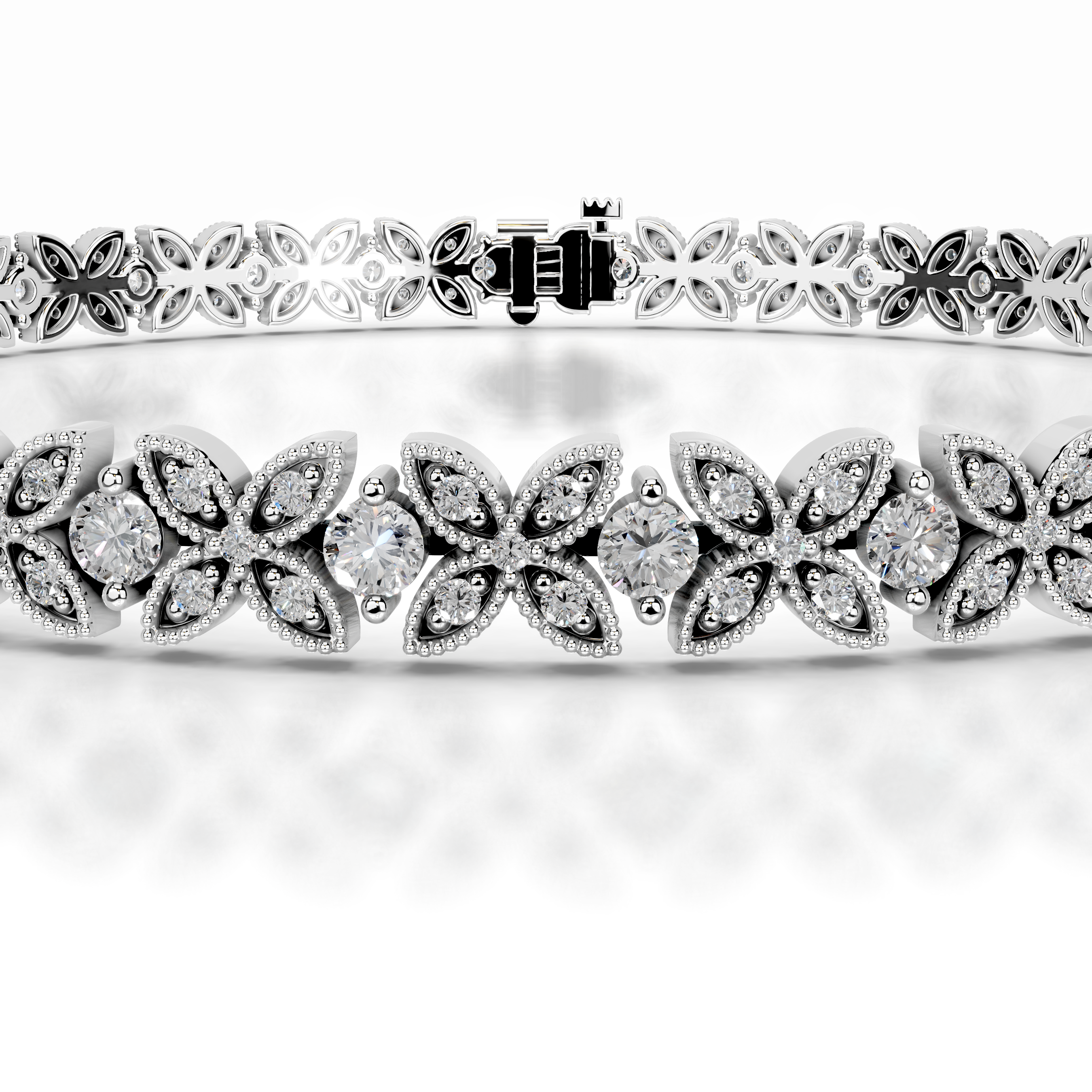 Kathleen Diamond Tennis Bracelet   (2.5 Carat) -18K White Gold