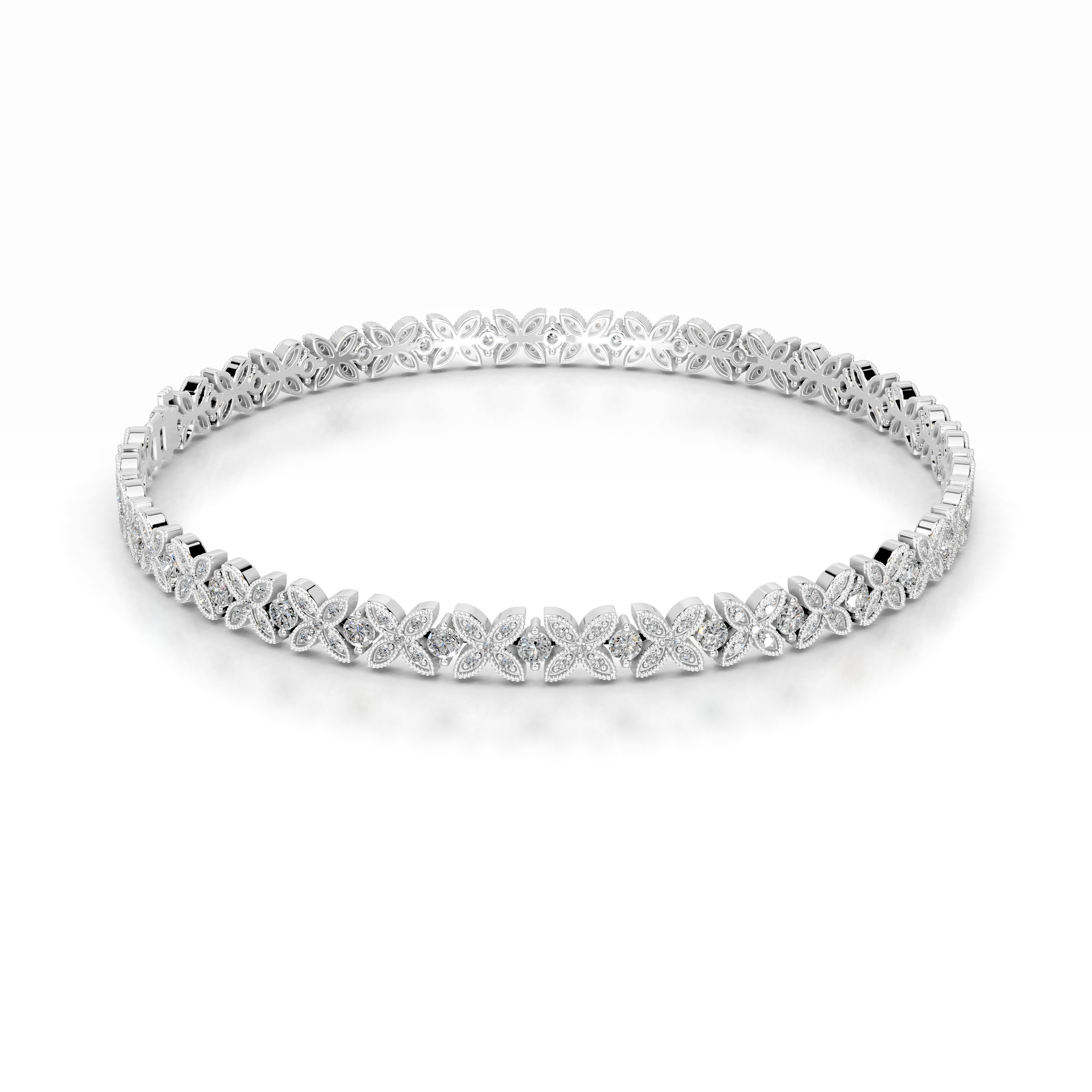 Kathleen Lab Grown Diamond Tennis Bracelet   (2.5 Carat) -14K White Gold
