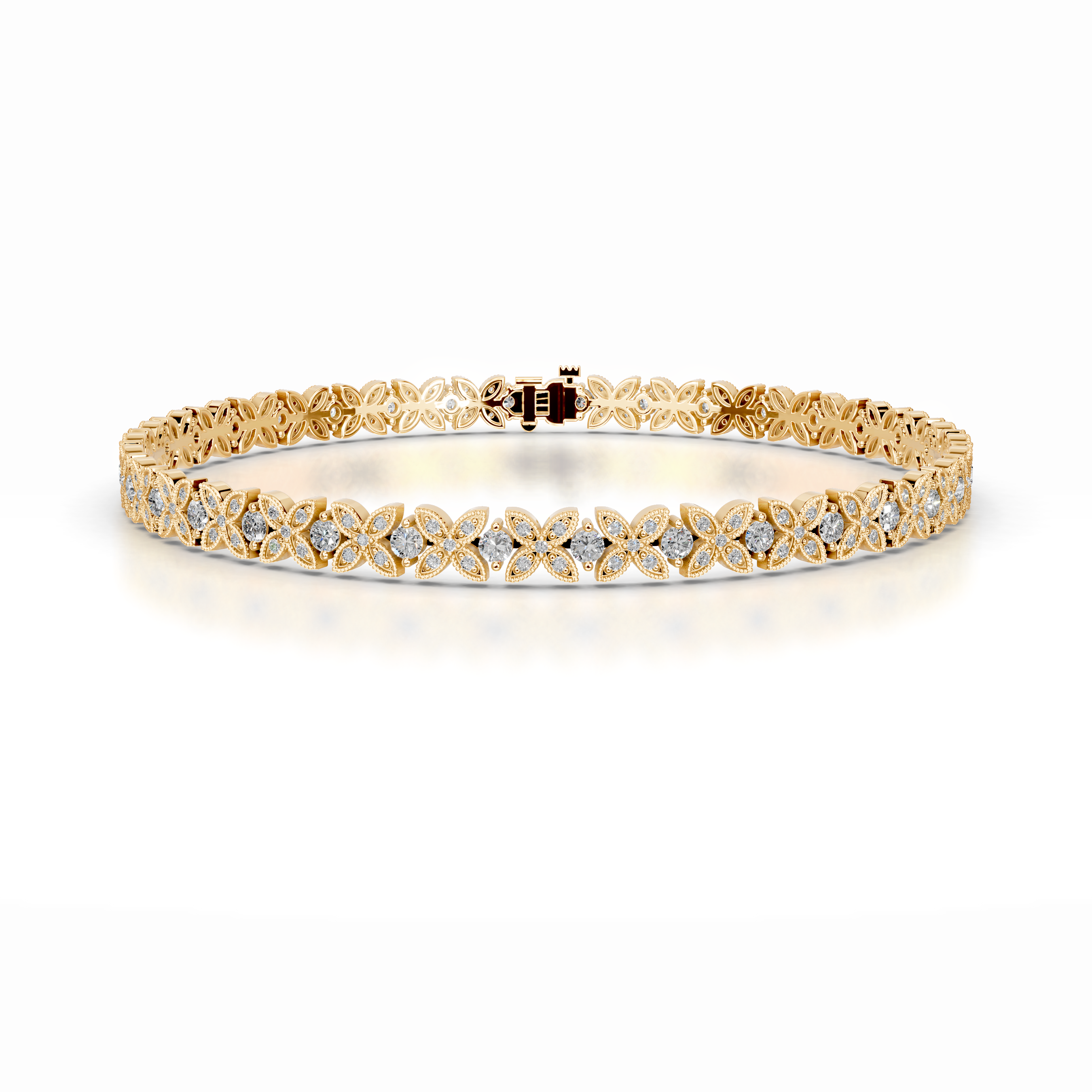 Kathleen Lab Grown Diamond Tennis Bracelet   (2.5 Carat) -18K Yellow Gold