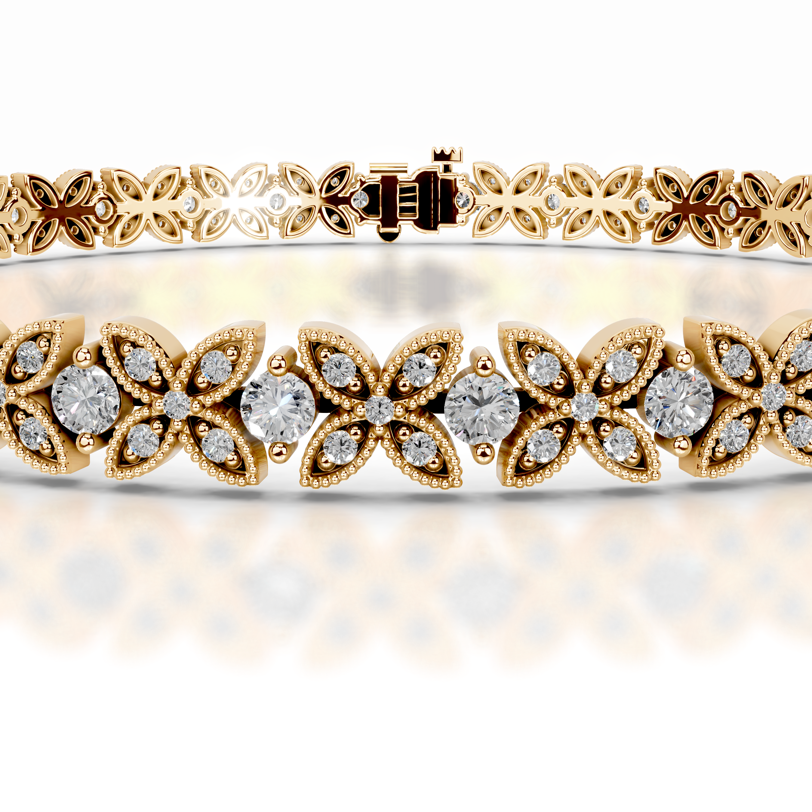 Kathleen Lab Grown Diamond Tennis Bracelet   (2.5 Carat) -18K Yellow Gold