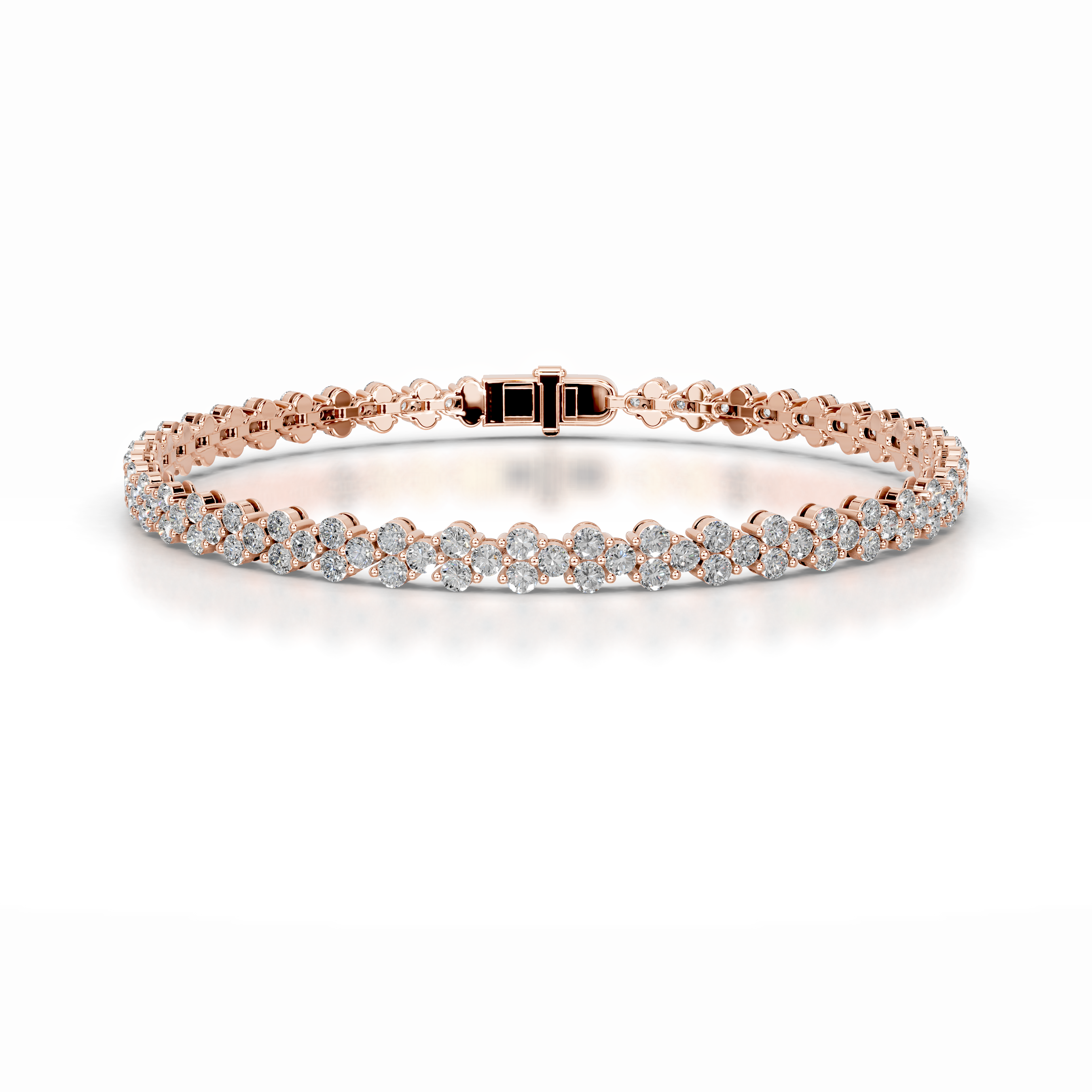 Shirley Lab Grown Diamond Tennis Bracelet   (7.5 Carat) -14K Rose Gold