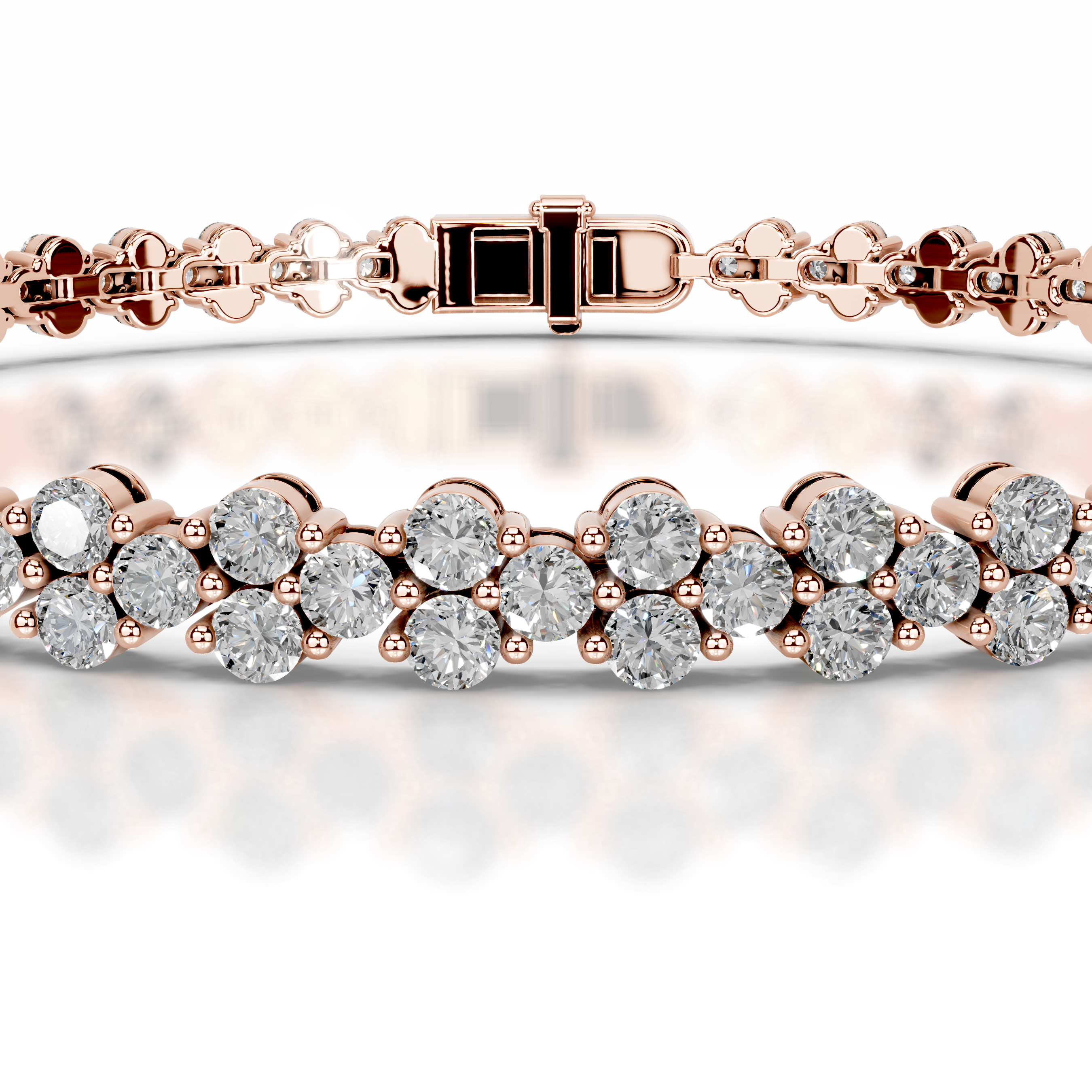 Shirley Diamond Tennis Bracelet   (7.5 Carat) -14K Rose Gold