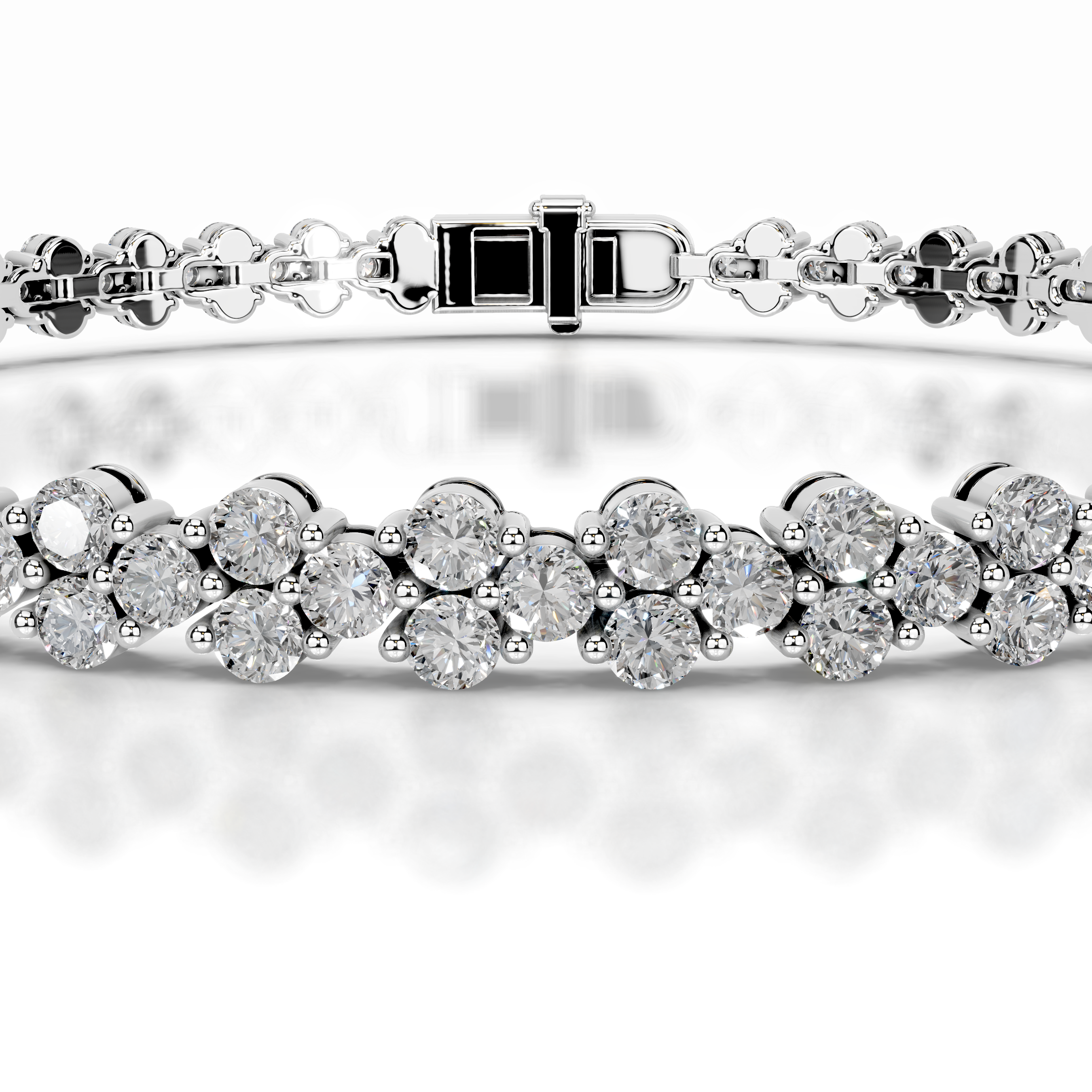 Shirley Diamond Tennis Bracelet   (7.5 Carat) -18K White Gold