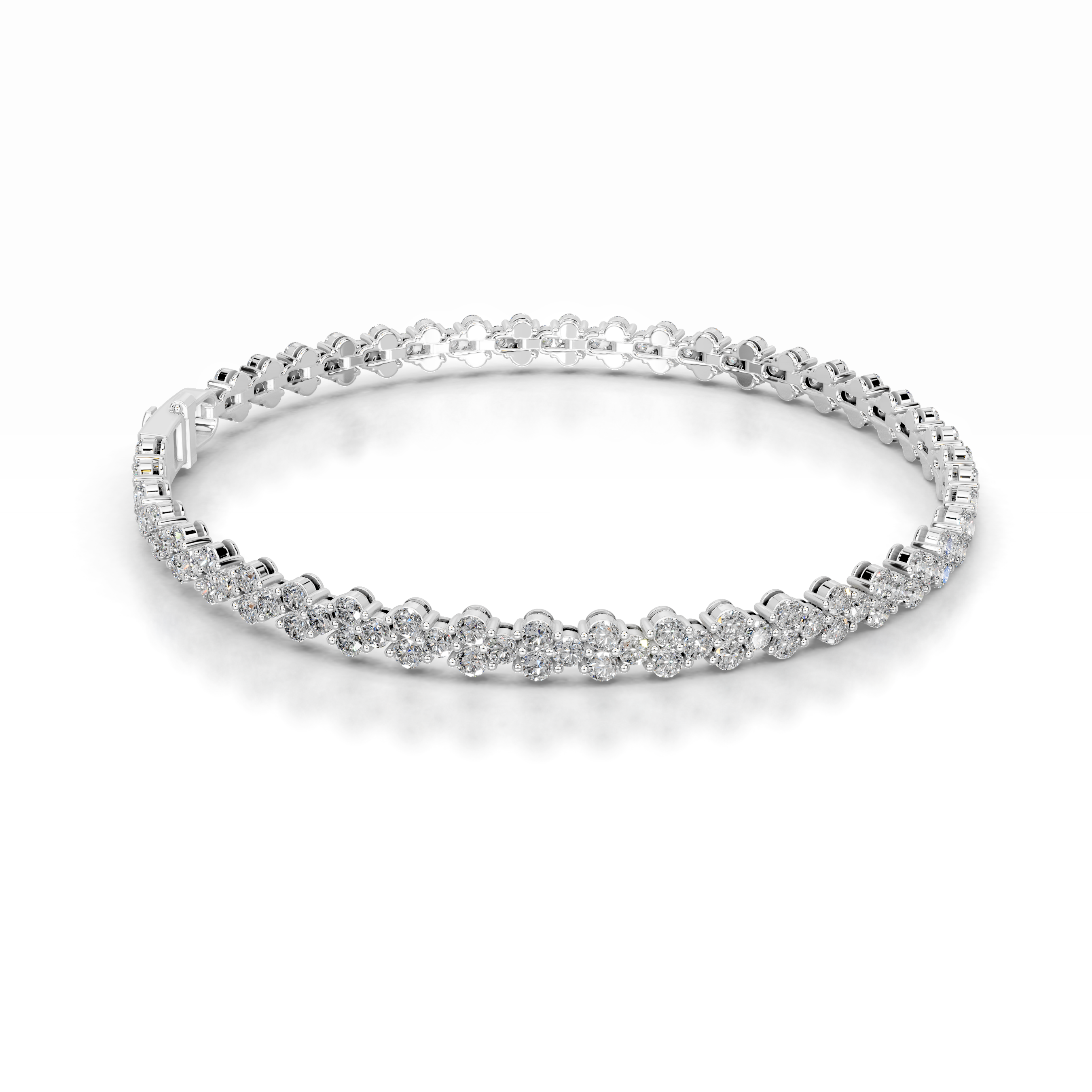 Shirley Diamond Tennis Bracelet   (7.5 Carat) -18K White Gold