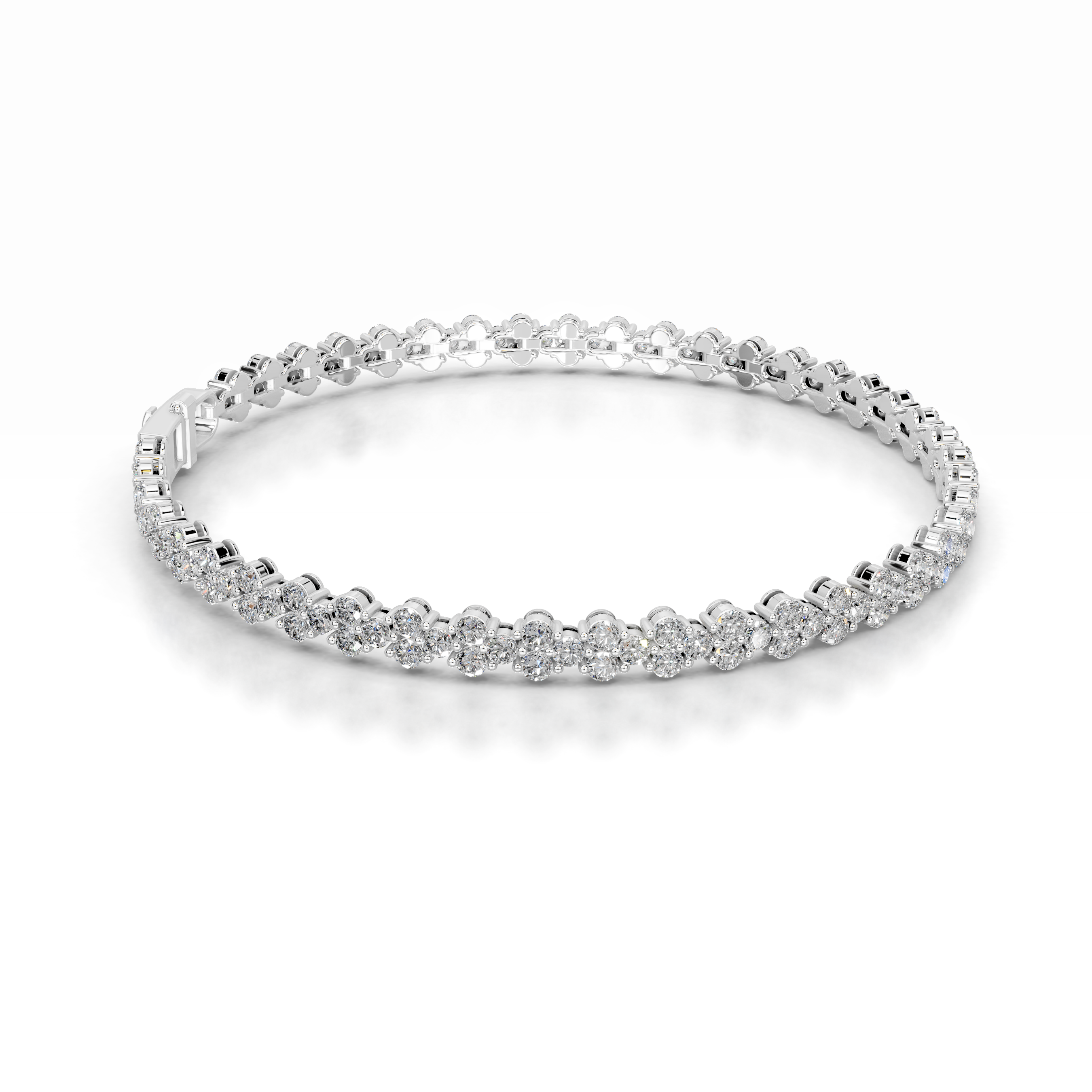 Shirley Lab Grown Diamond Tennis Bracelet   (7.5 Carat) -14K White Gold