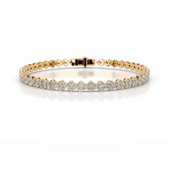 Shirley Lab Grown Diamond Tennis Bracelet (7.5 Carat) -18K Yellow Gold