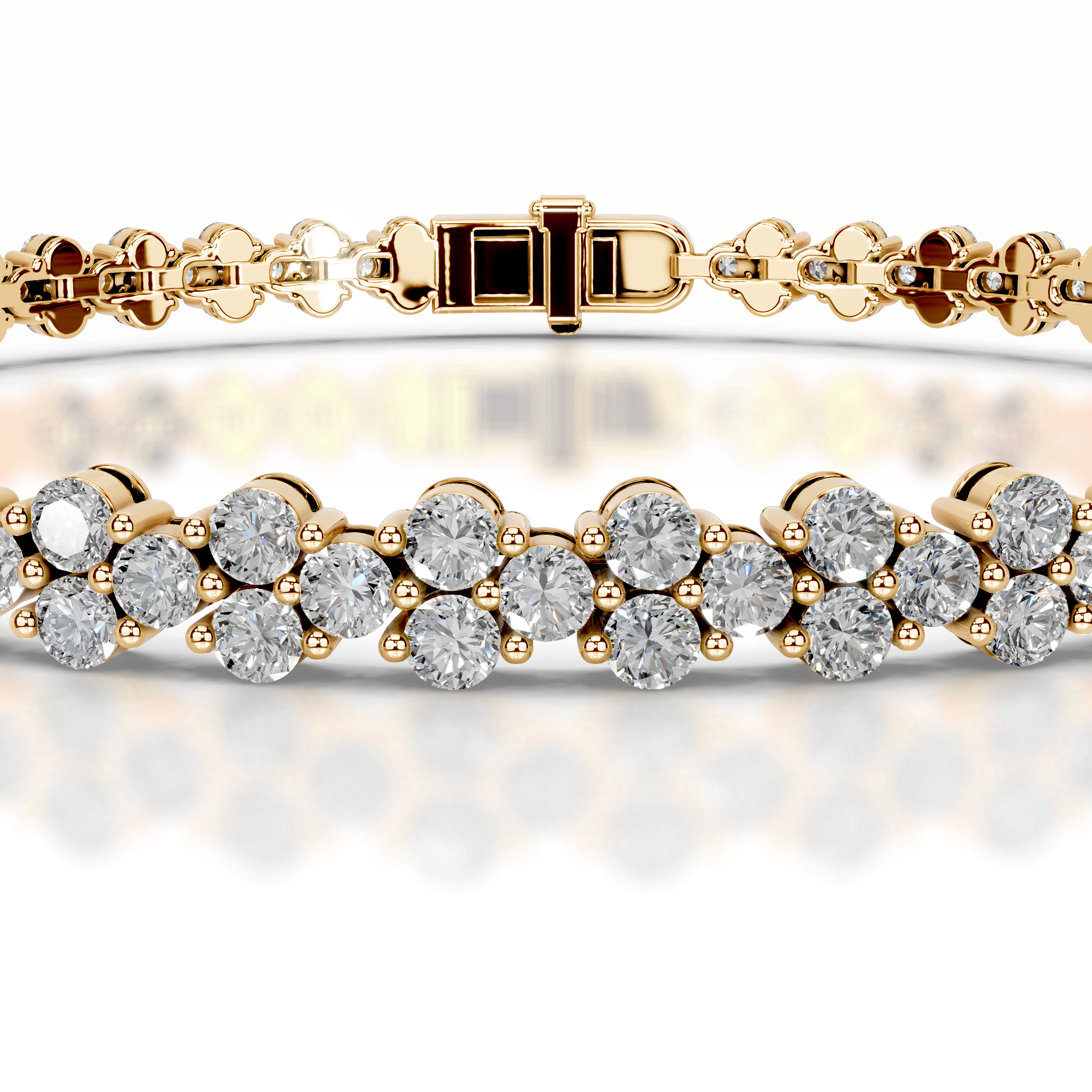 Shirley Lab Grown Diamond Tennis Bracelet   (7.5 Carat) -18K Yellow Gold