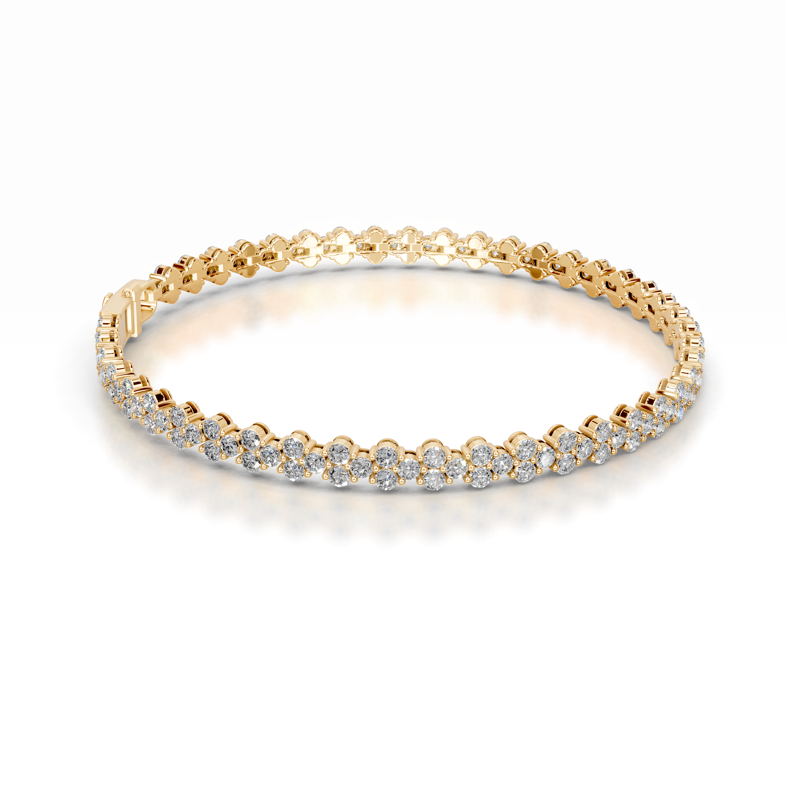 Shirley Lab Grown Diamond Tennis Bracelet   (7.5 Carat) -18K Yellow Gold