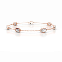 Heather Lab Grown Diamond Chain Bracelet - 14K Rose Gold