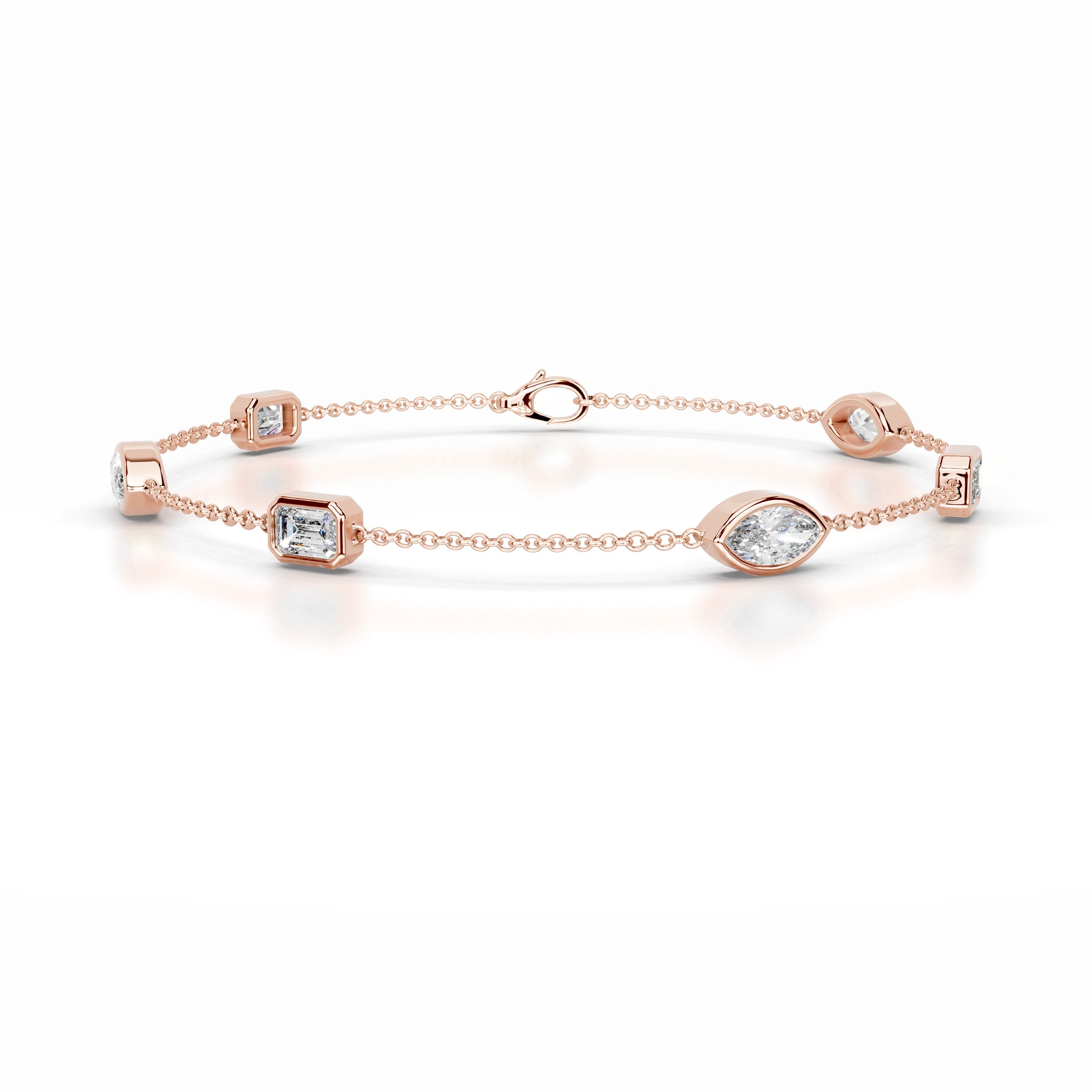 Heather Lab Grown Diamond Chain Bracelet - 14K Rose Gold